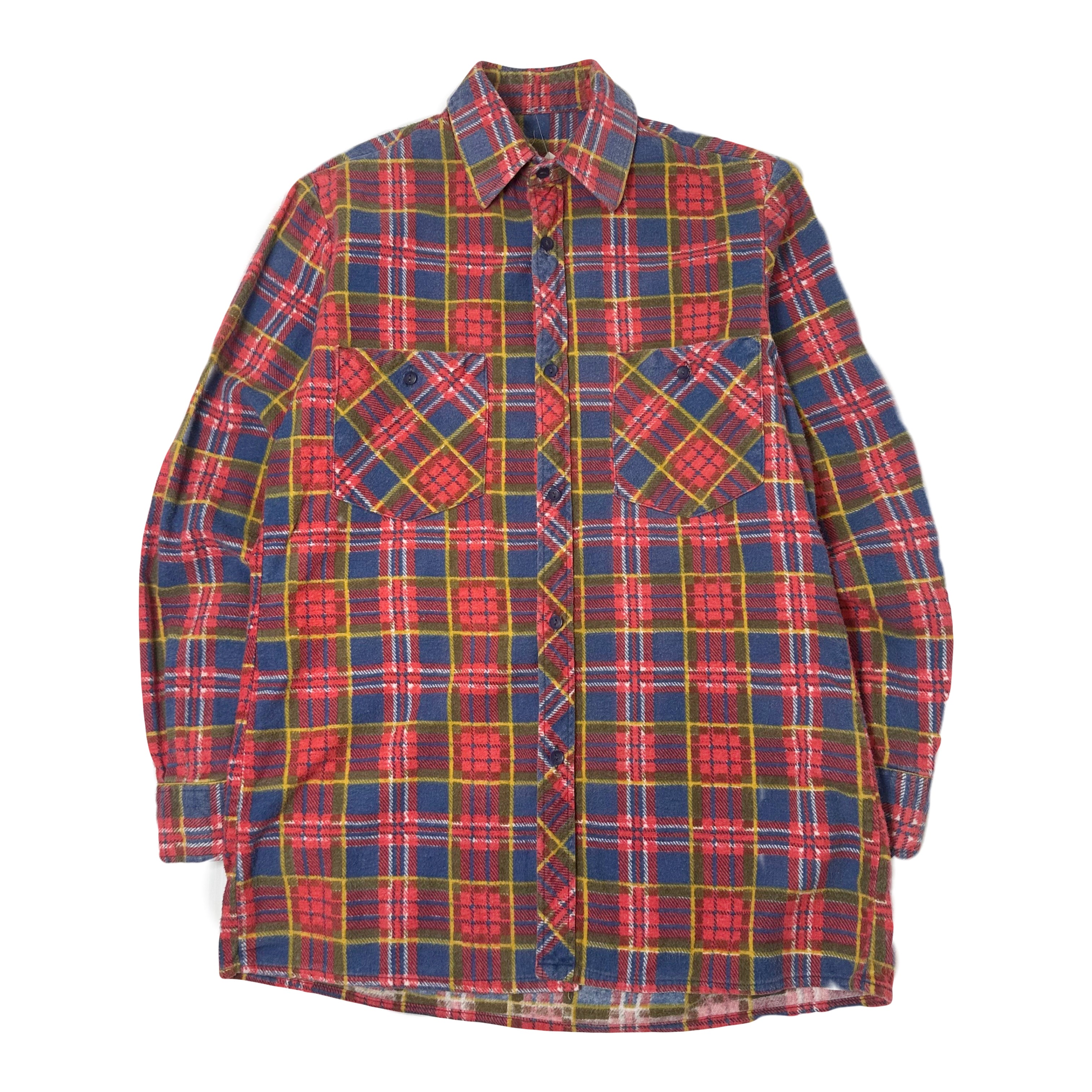 Vintage Plaid Flannel Button Up Shirt M
