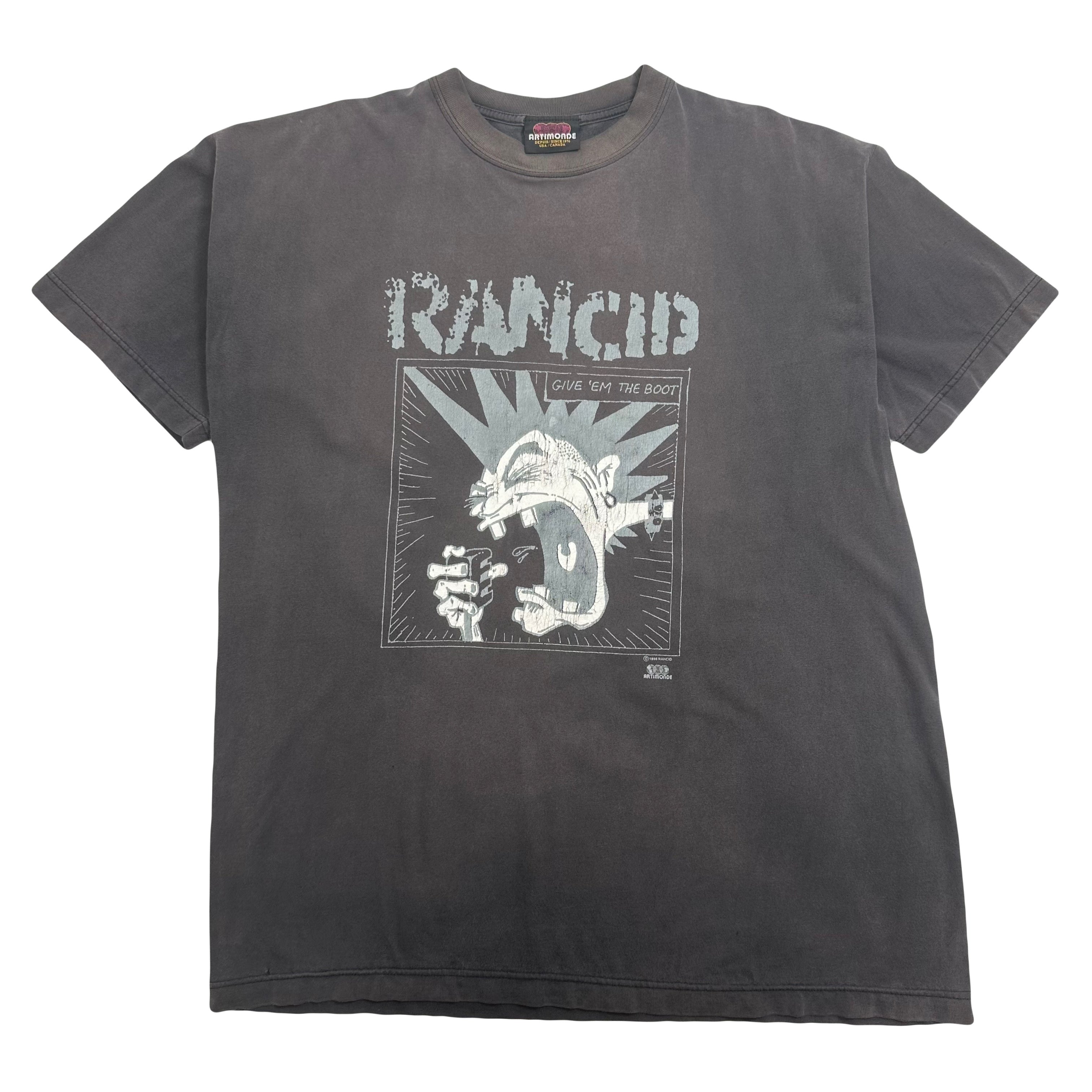1996 Rancid Give 'Em The Boot Faded Tee XL
