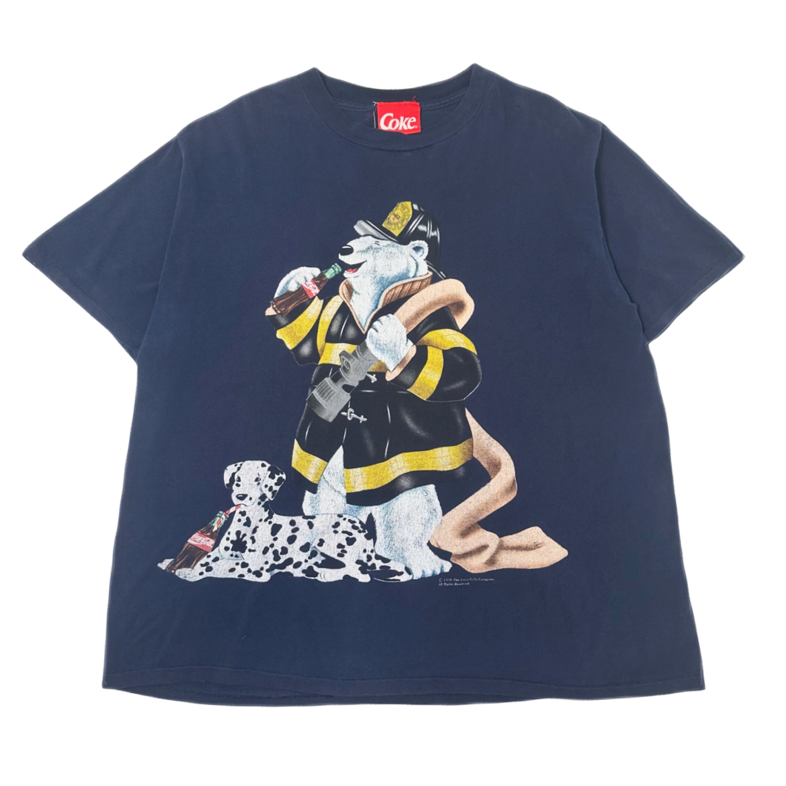 1996 Coca Cola Fire Dept. Polar Bear Graphic Tee XL