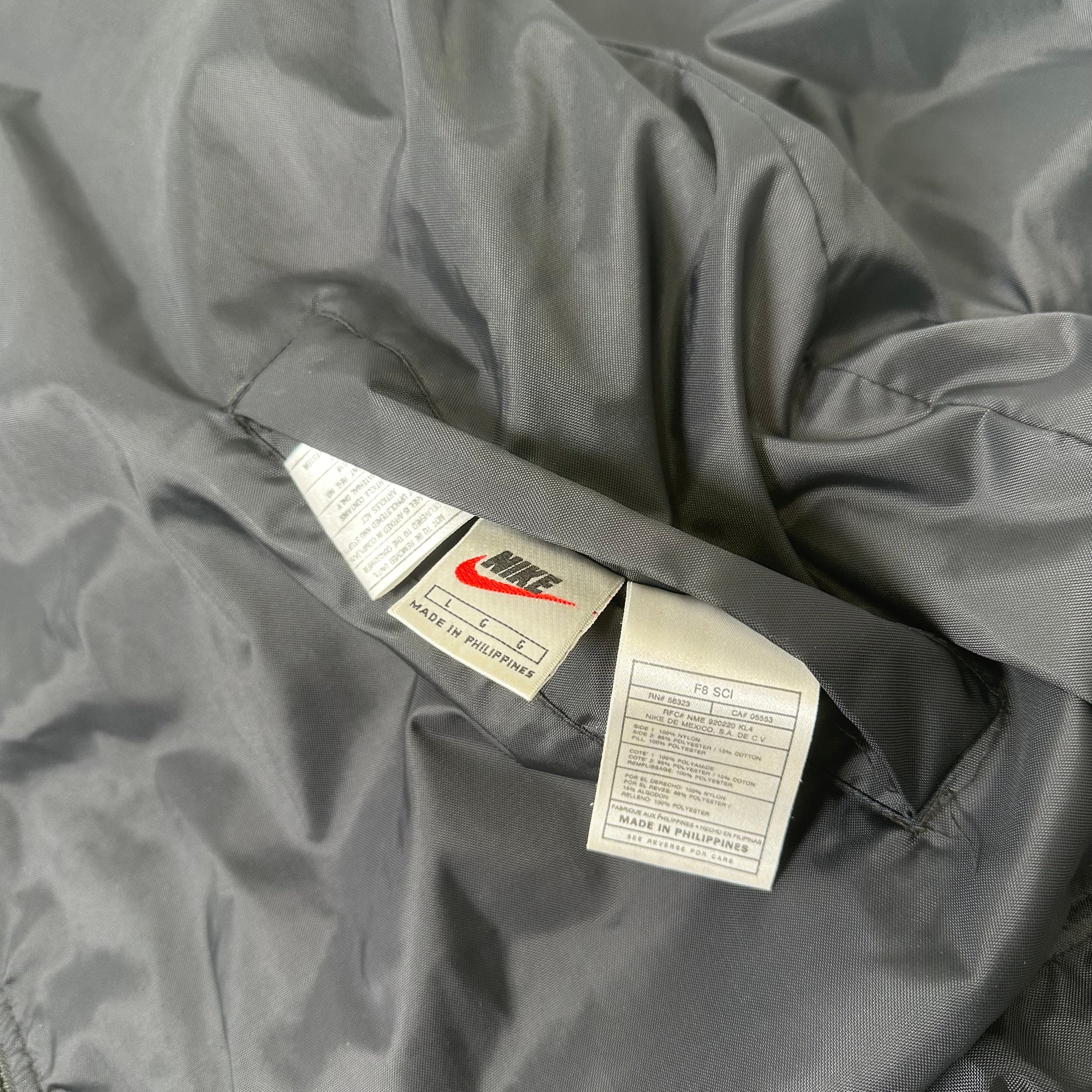 90s Nike Reversible Full Zip Swoosh Jacket L