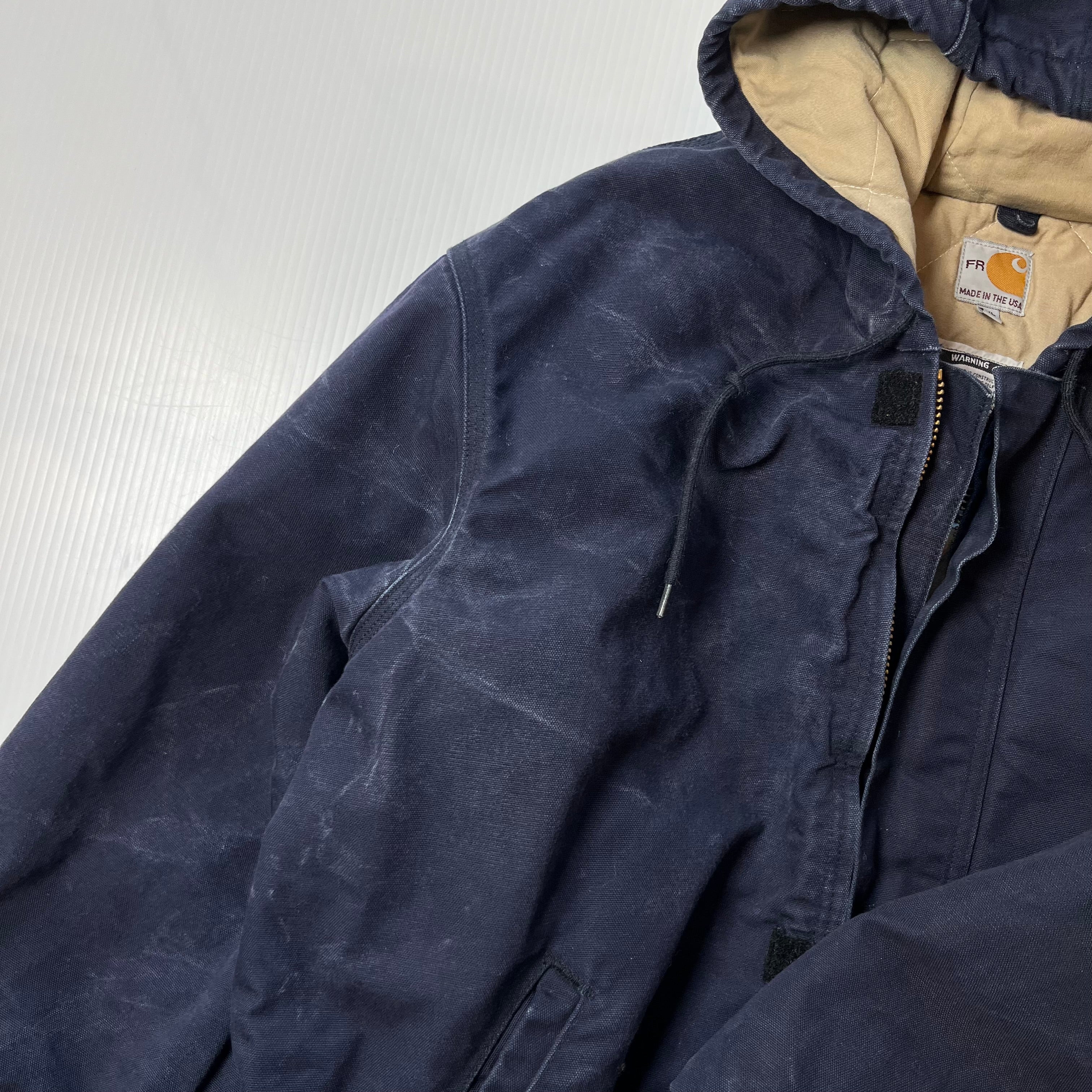 Vintage Carhartt FR Quilted Hooded Zip Jacket XXL