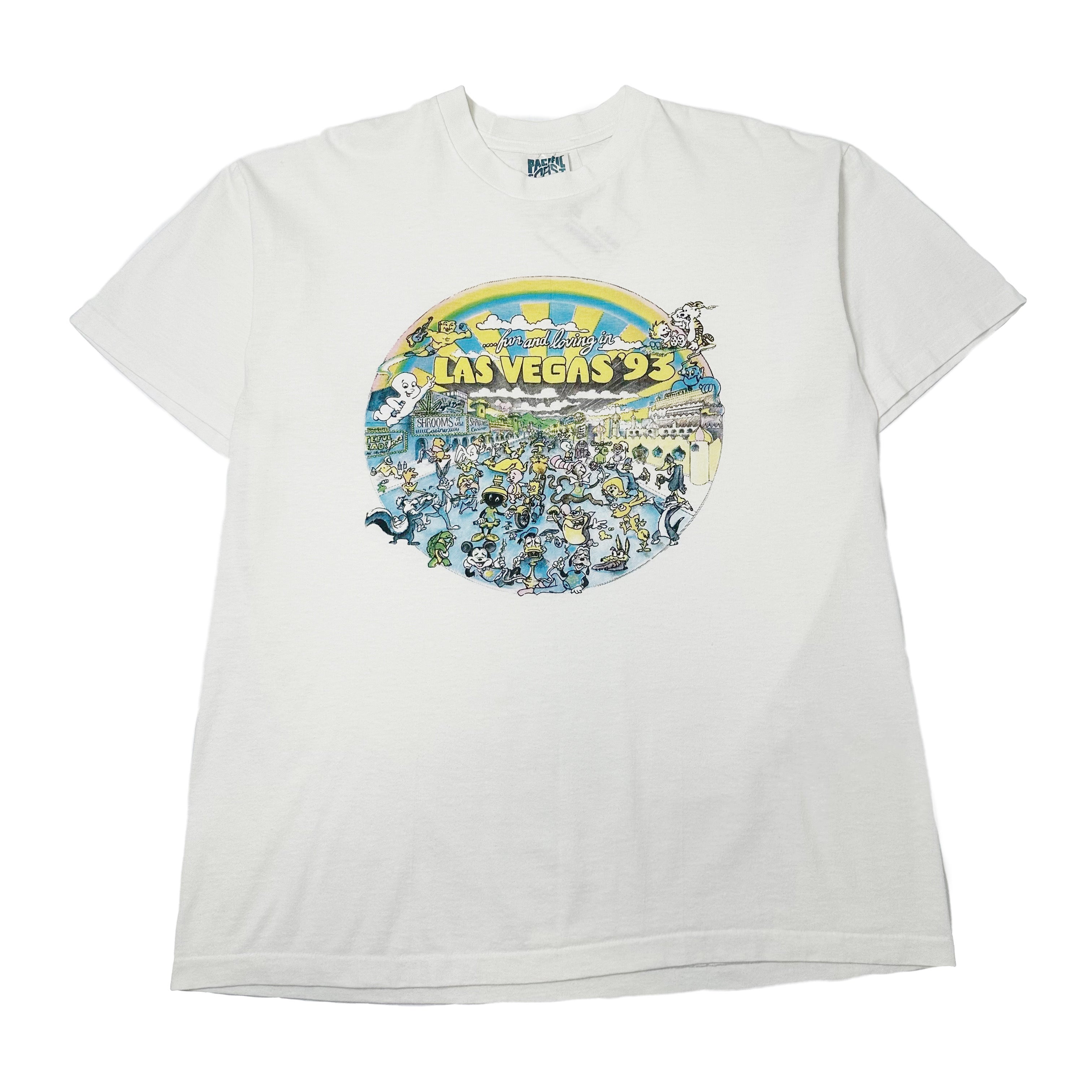 90s Fun And Loving In Las Vegas Cartoon Characters Parody Tee XL