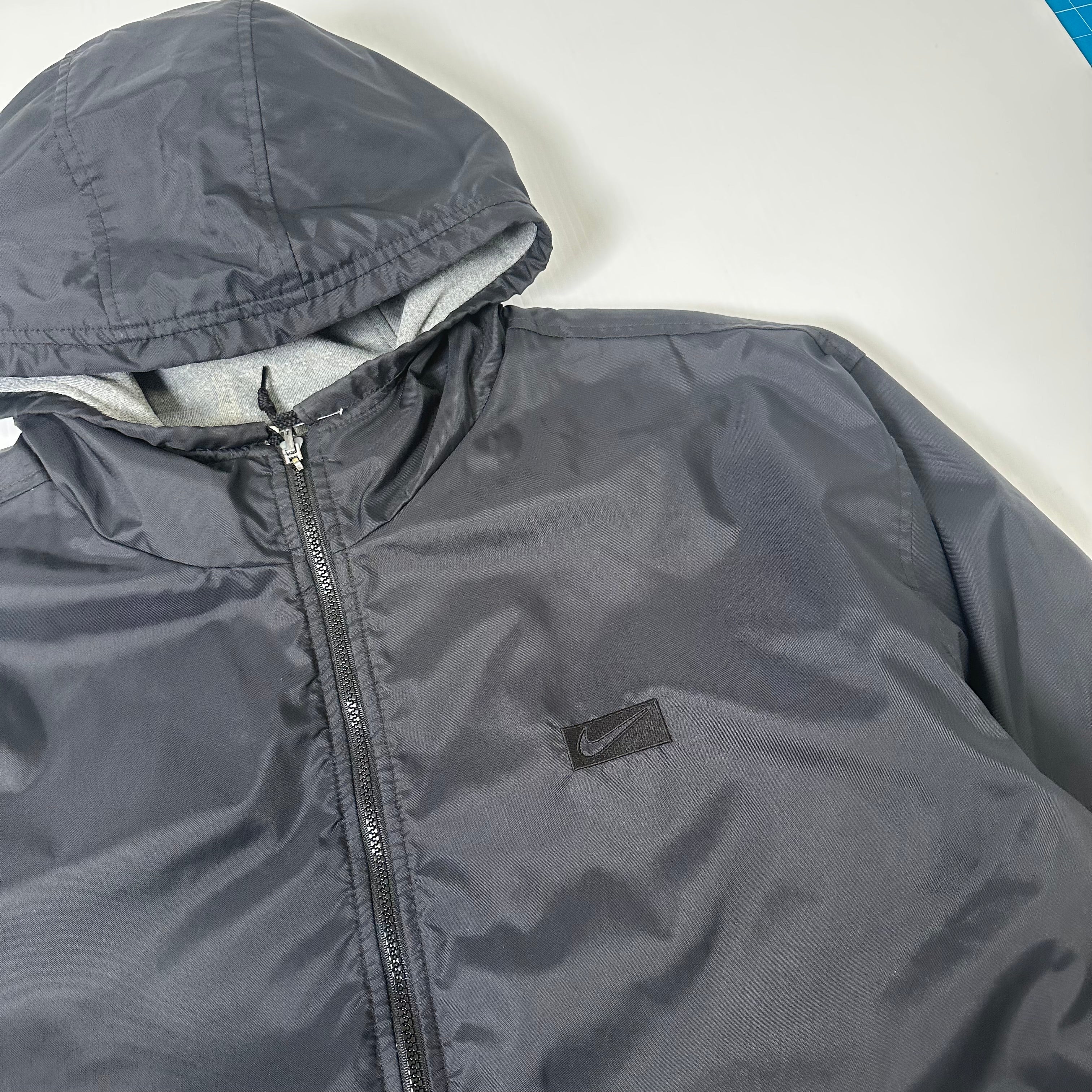 90s Nike Reversible Full Zip Swoosh Jacket L