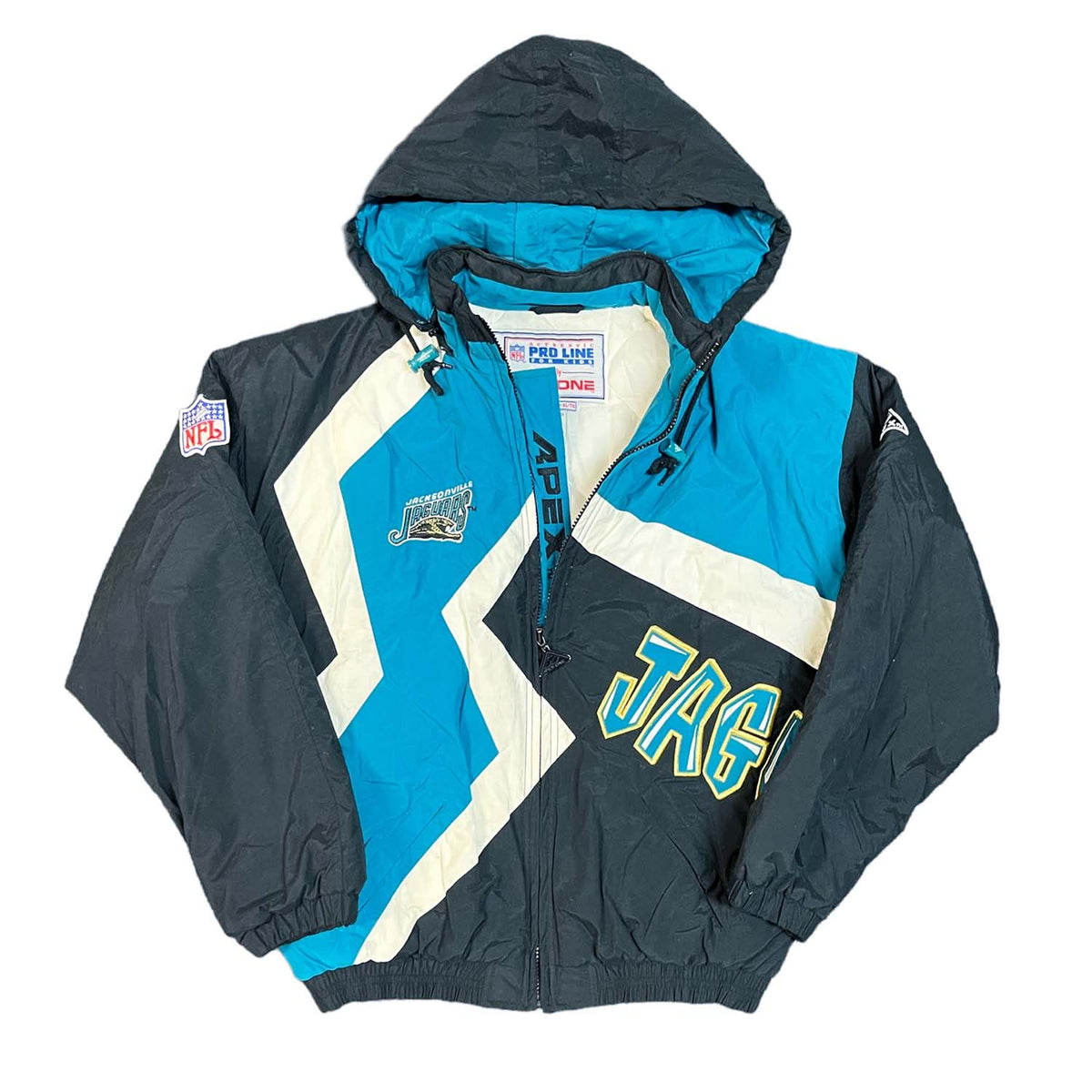 Jacksonville Jaguars APEX banned logo puffer jacket size LARGE