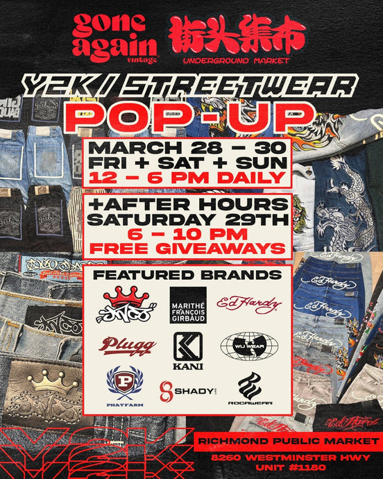 Y2K + Streetwear Pop-Up & After Hours Event at Gone Again Vintage