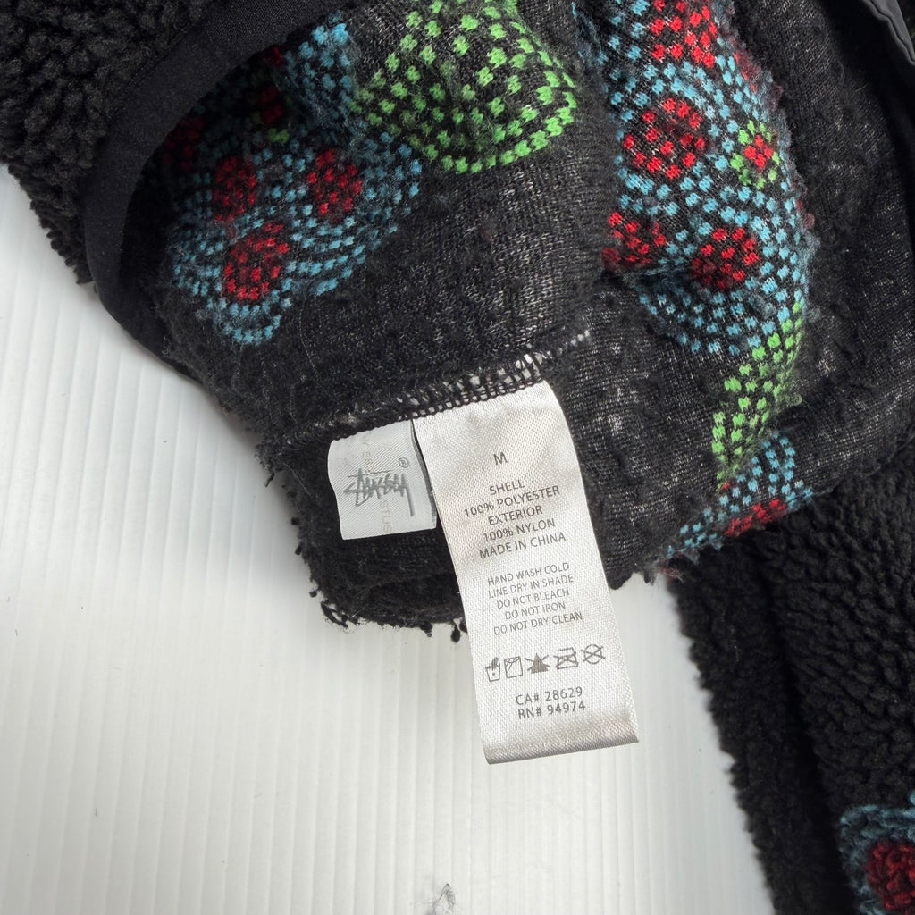 Stussy Flor Sherpa Fleece Full Zip Jacket M