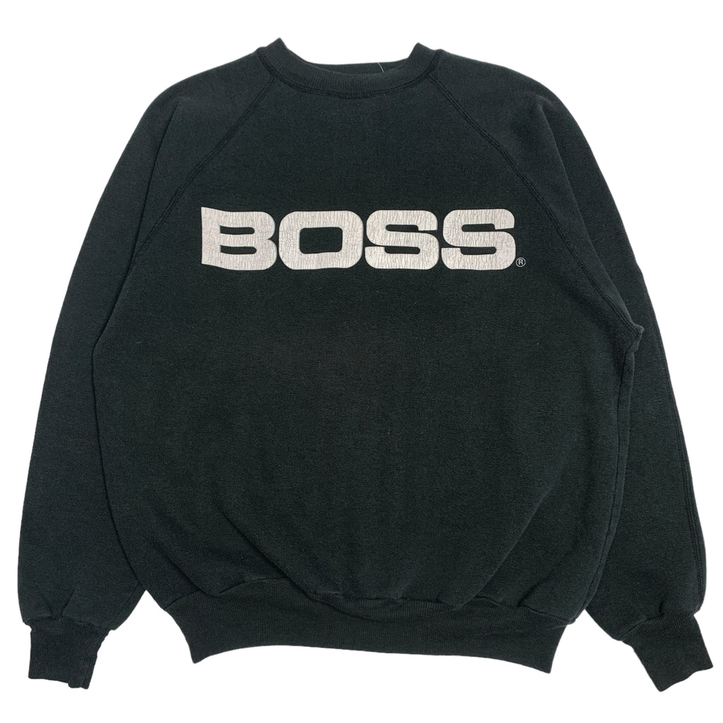 Vintage Boss Text Crewneck M
