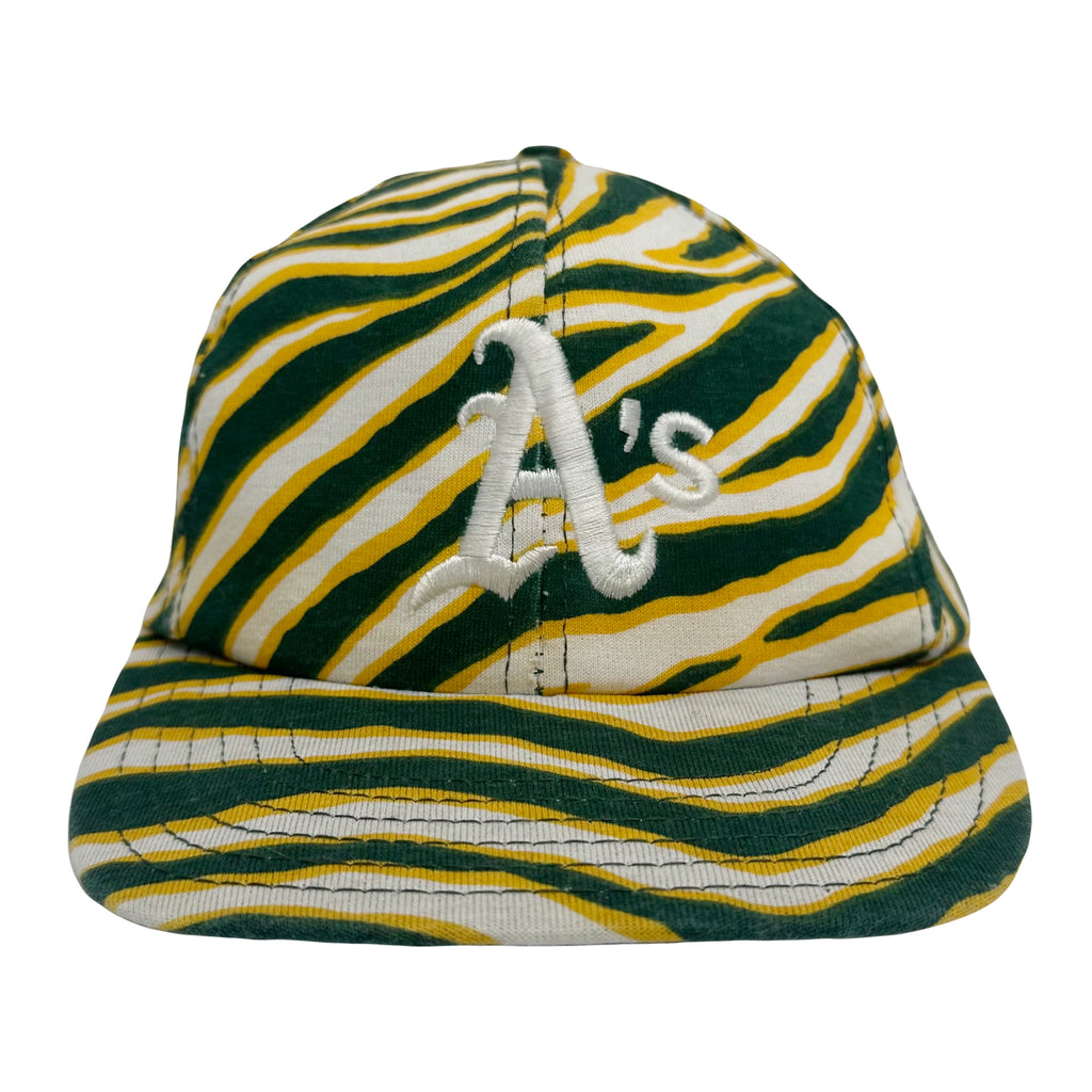 Vintage MLB Oakland Athletics Zebra Pattern Snapback Hat