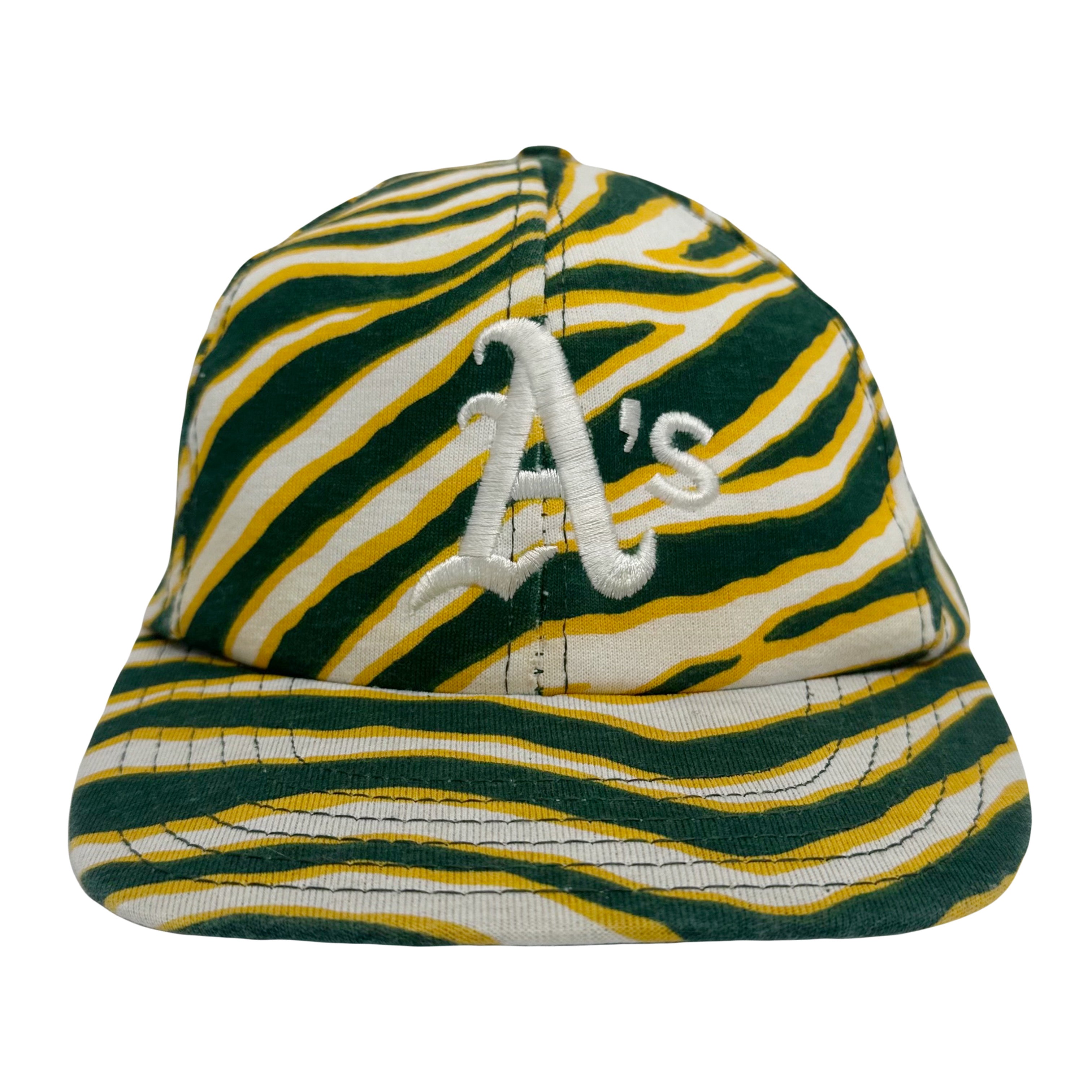 Vintage MLB Oakland Athletics Zebra Pattern Snapback Hat