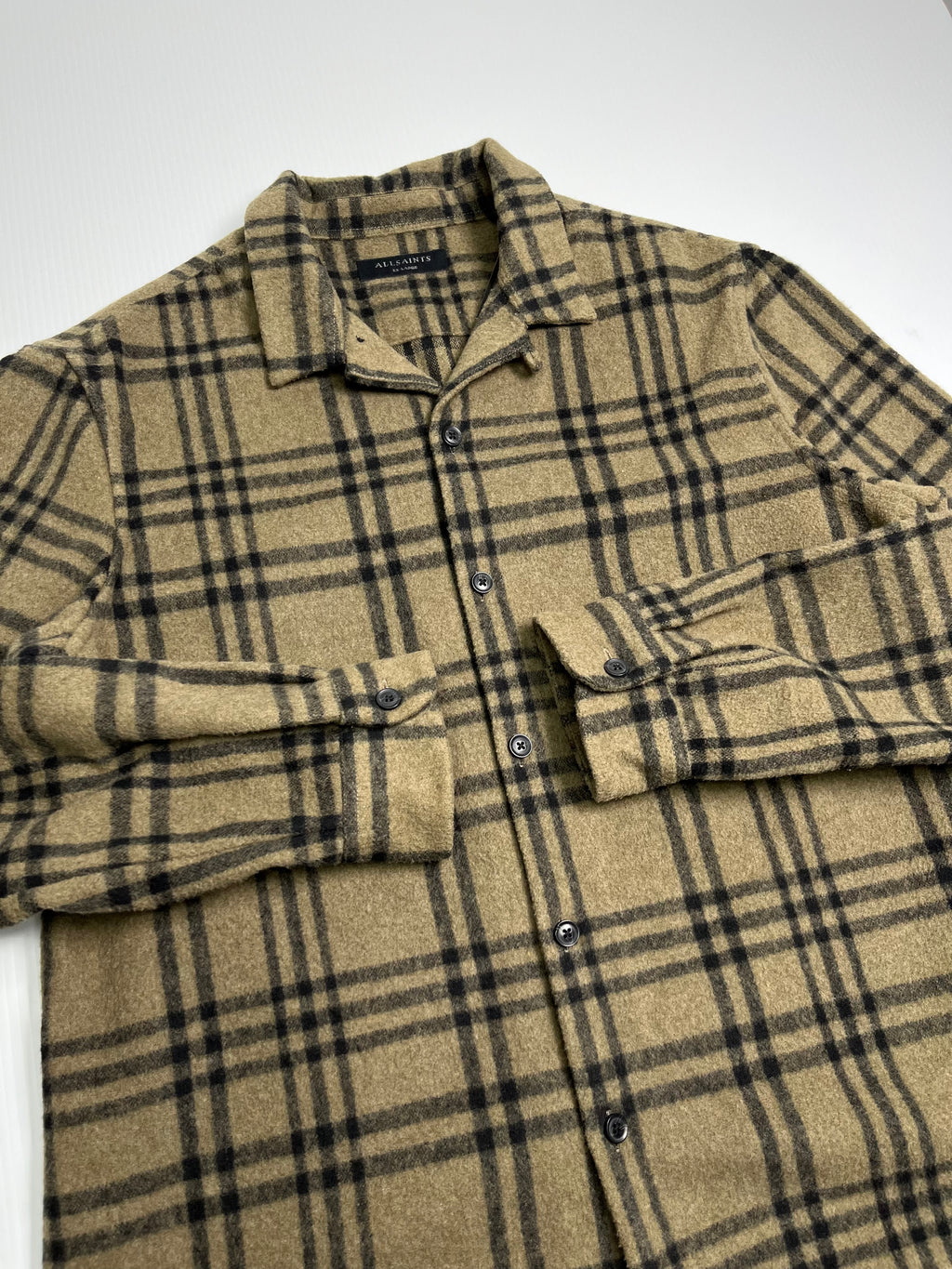 All Saints Heavy Flannel Button Up Shirt XXL