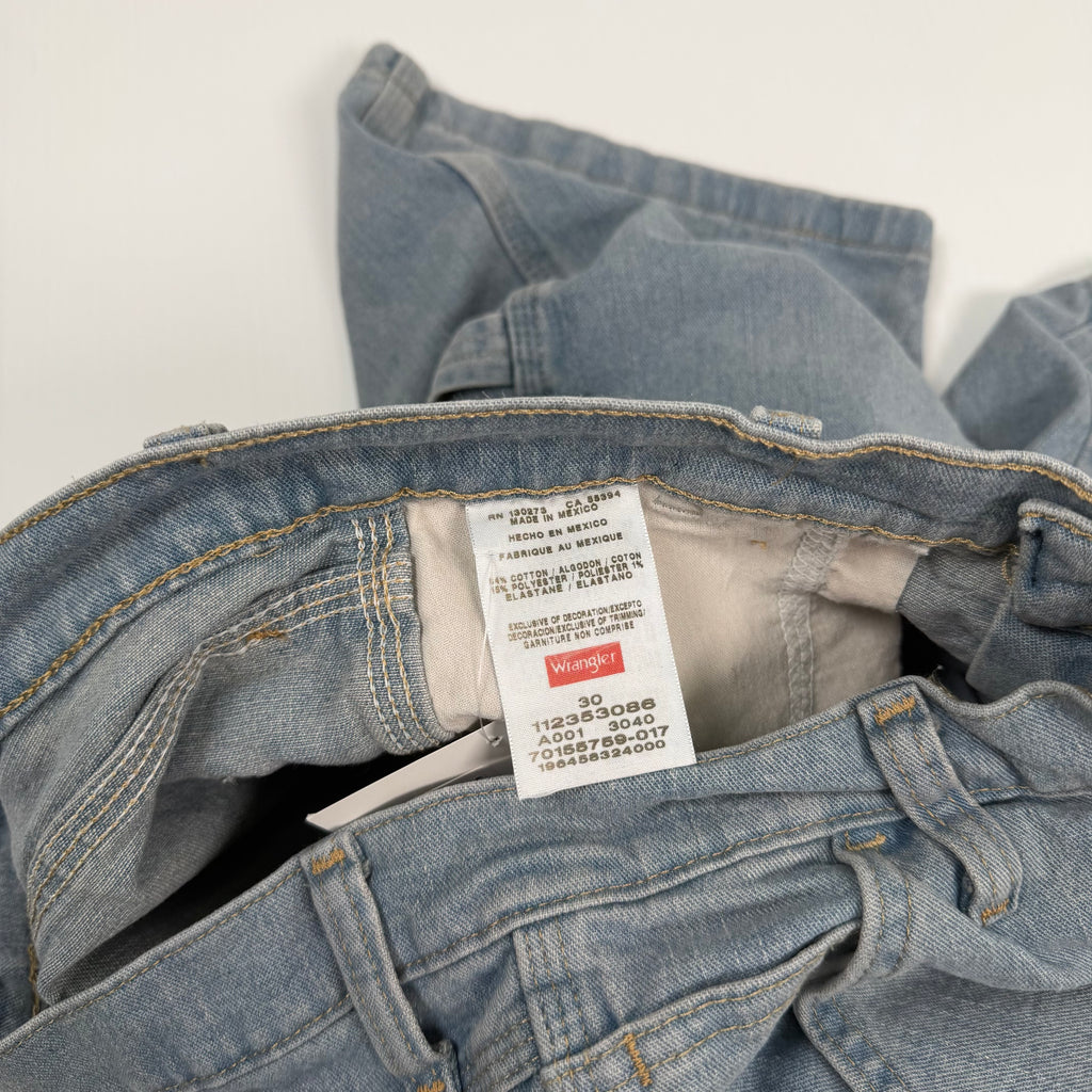 Vintage Wrangler Light Wash Denim Carpenter Shorts 30