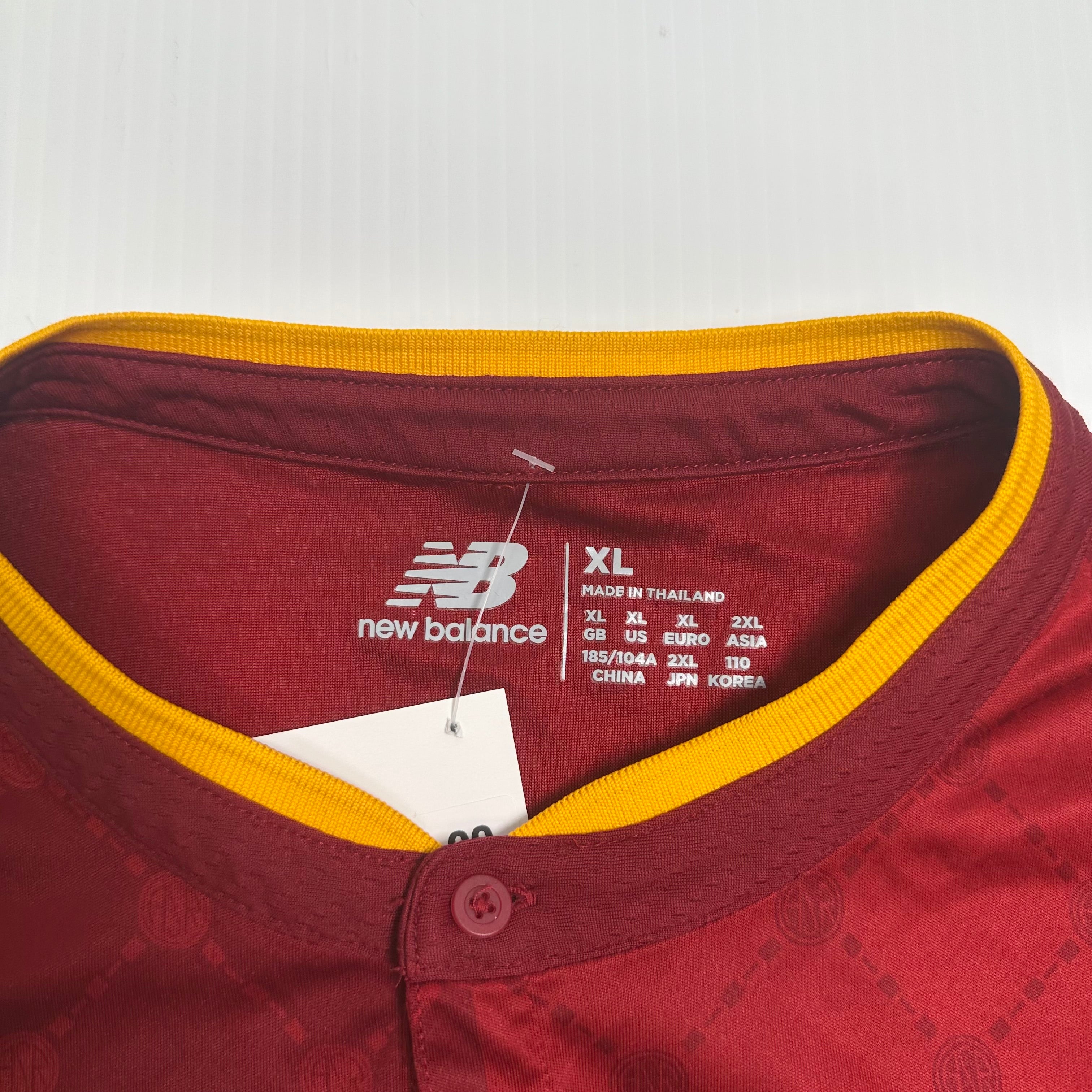 2022-23 New Balance AS Roma Home Kit XL