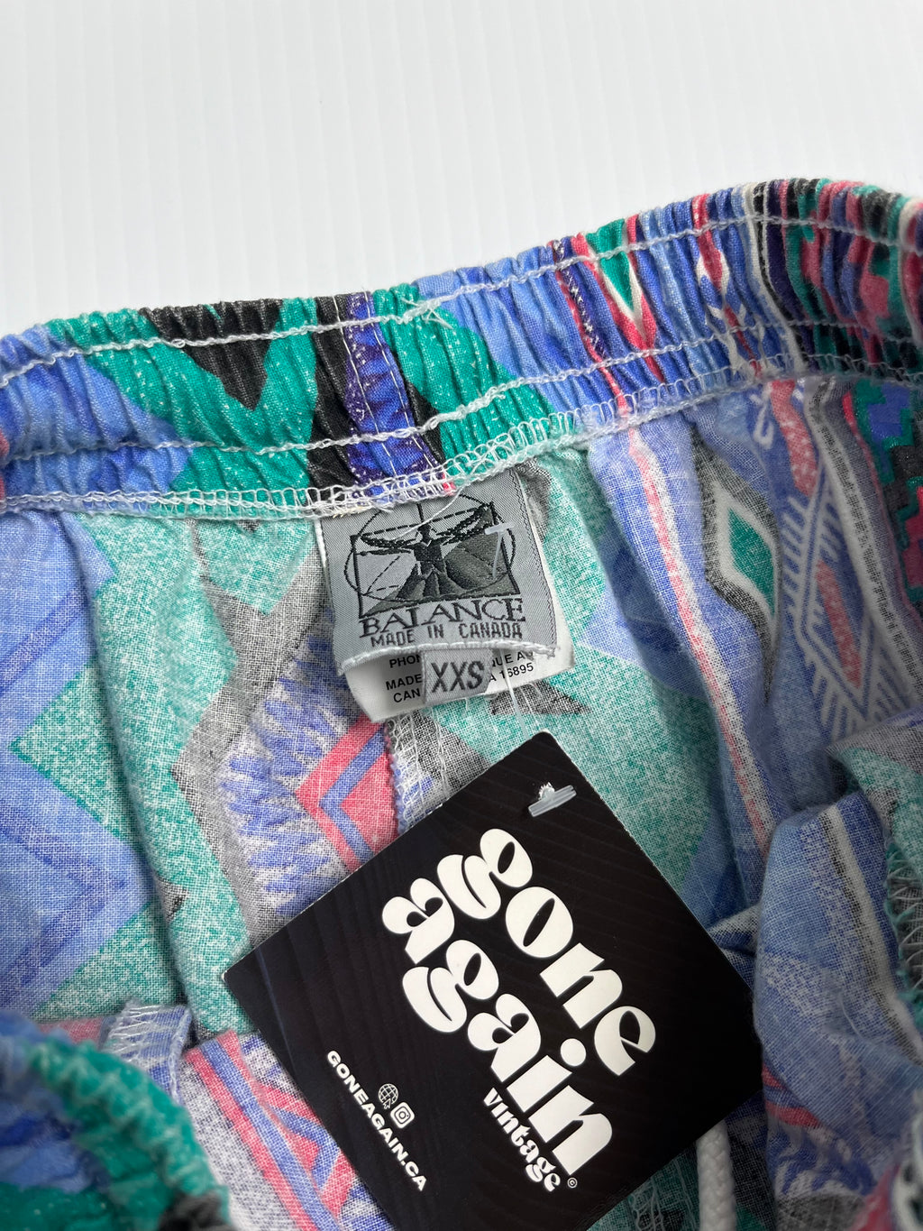 Vintage Patterned Light Pants XXS