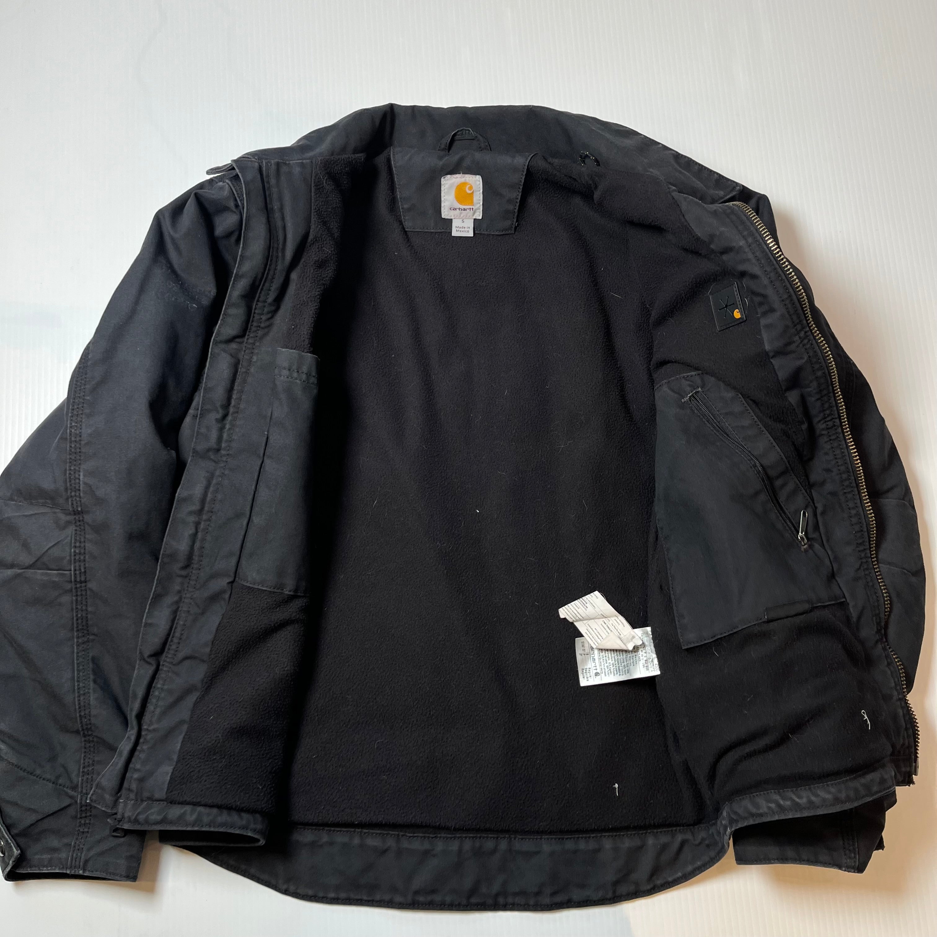 Vintage Carhartt Full Zip Fleece Lined Marlboro Patch Jacket S