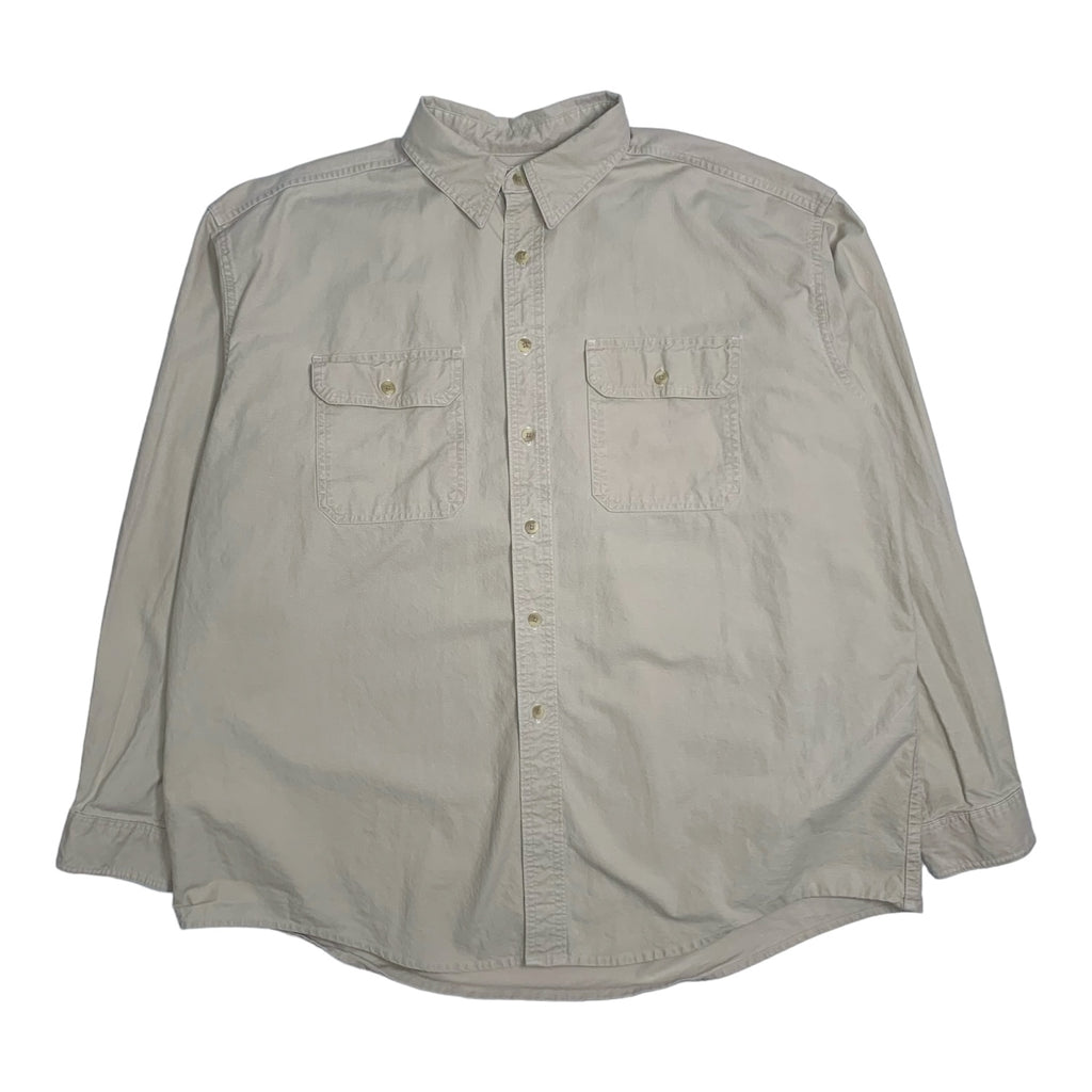 90s L.L. Bean Beige Button Up XL