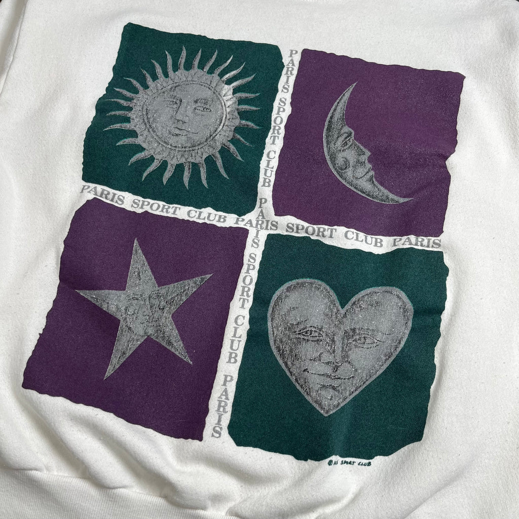 Vintage Paris Sport Club Sun & Moon Crewneck L
