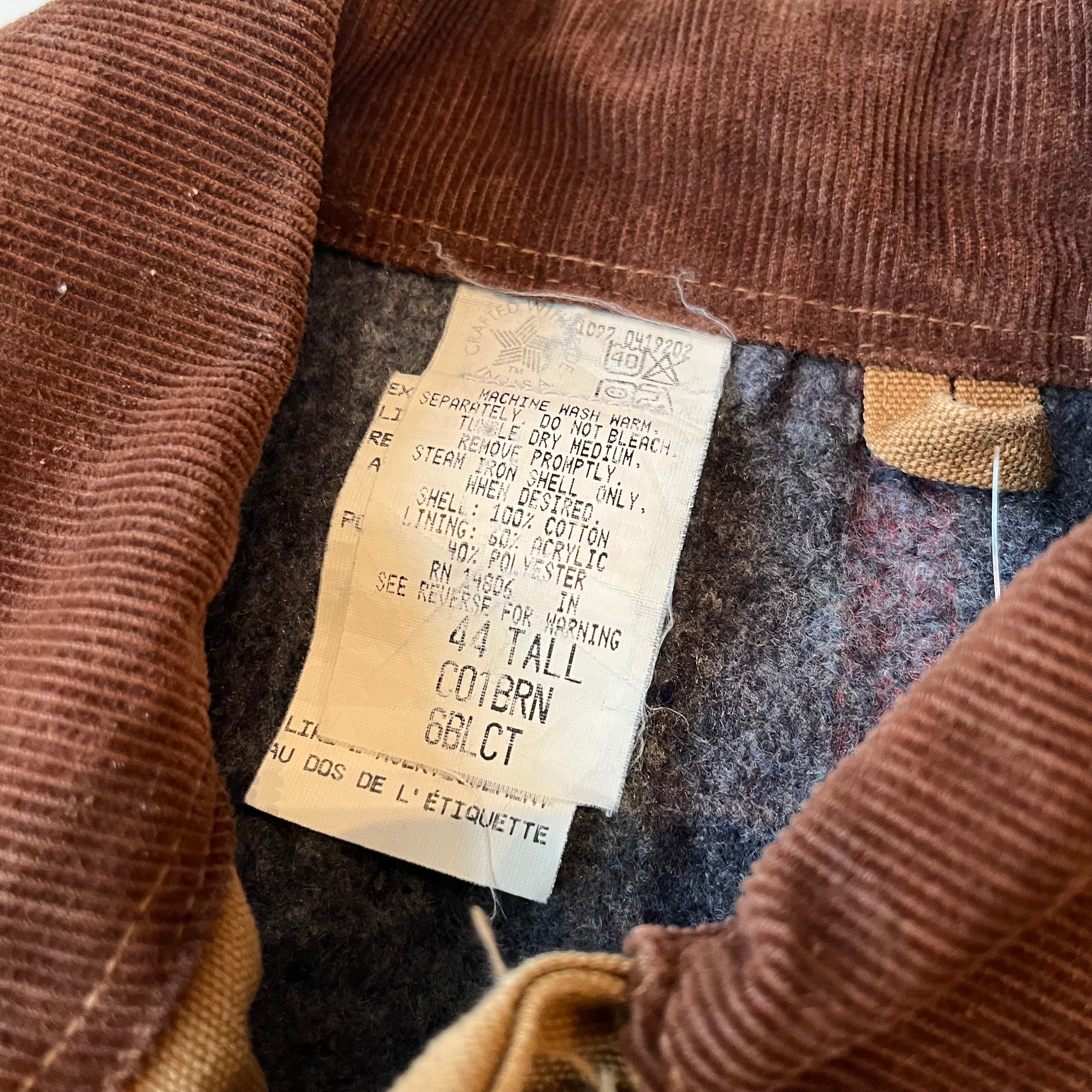 Vintage Carhartt Blanket Lined Chore Coat XL