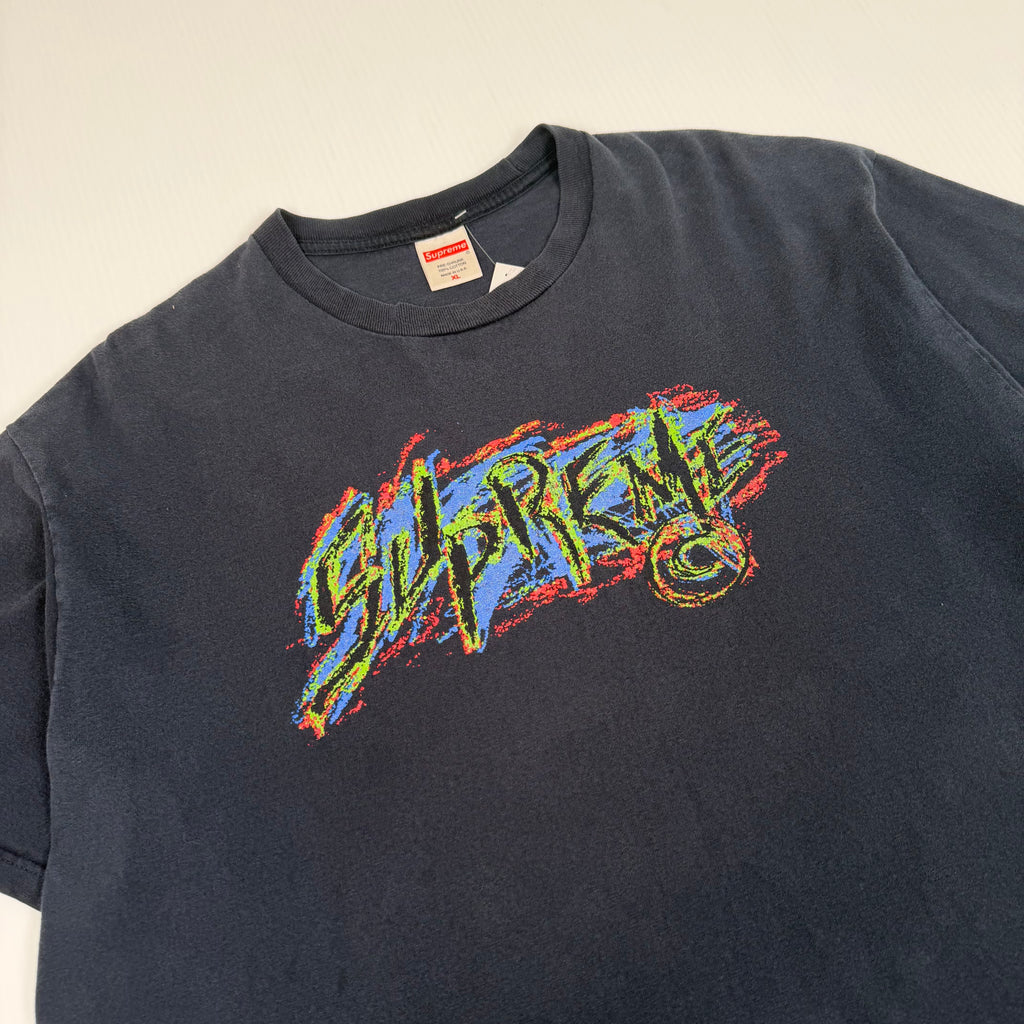 Supreme Abstract Crayon Graphic Tee XL
