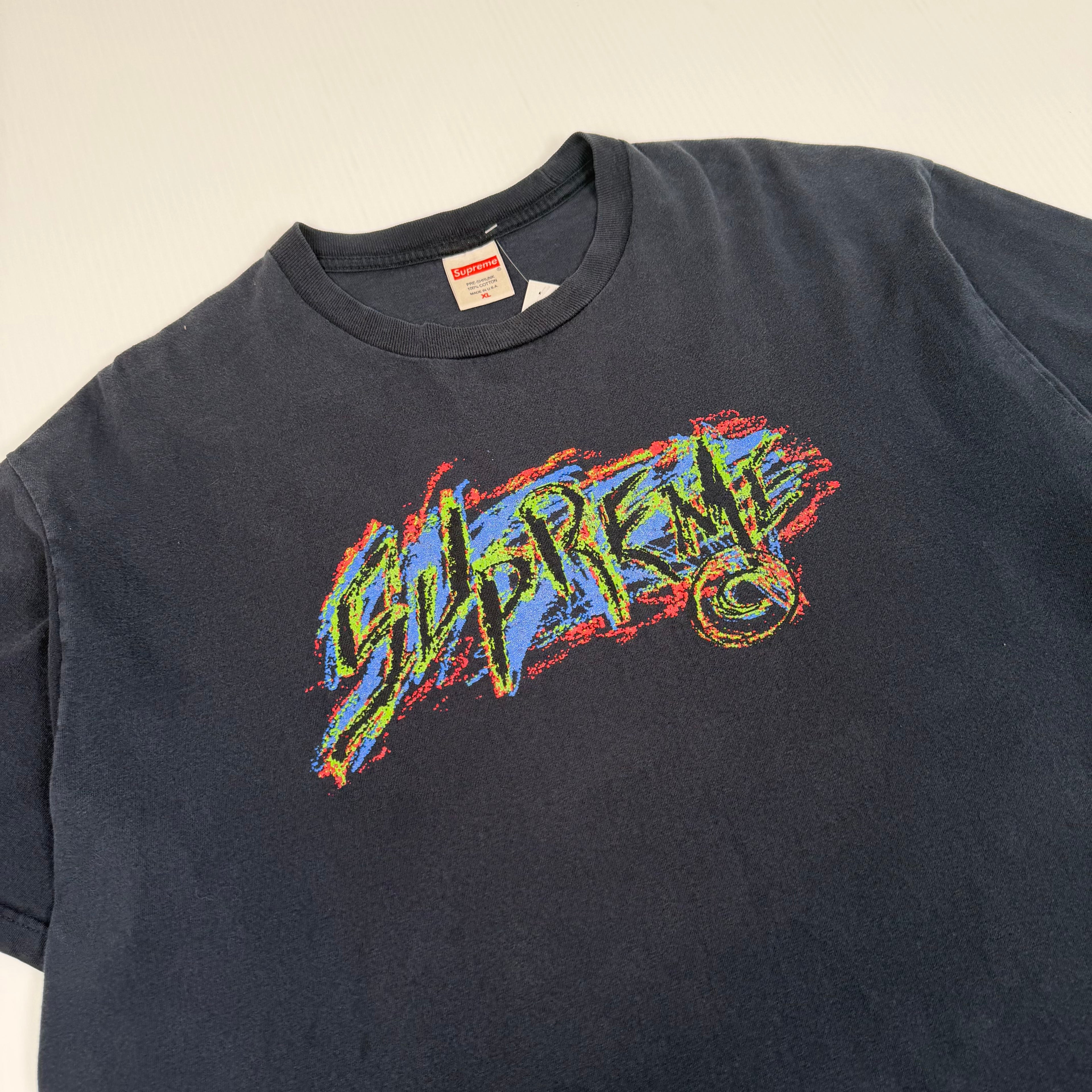 Supreme Abstract Crayon Graphic Tee XL
