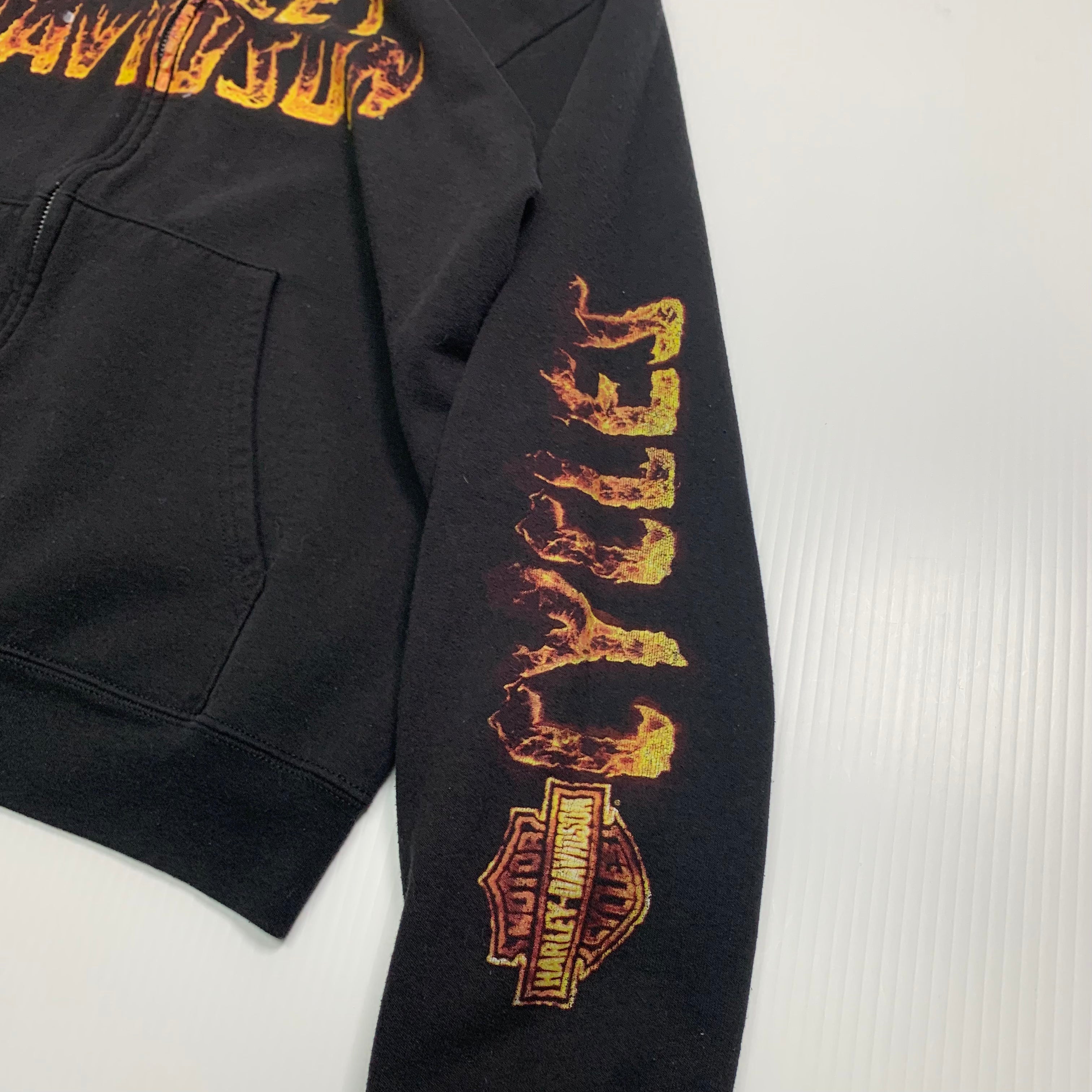 Harley Davidson Flames ZipUp Hoodie M