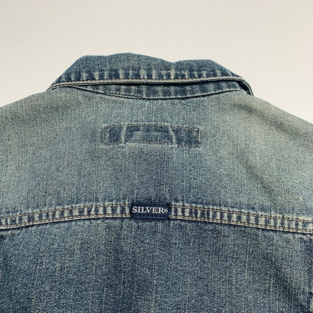 Vintage Silver Jeans Cropped Denim Jacket S