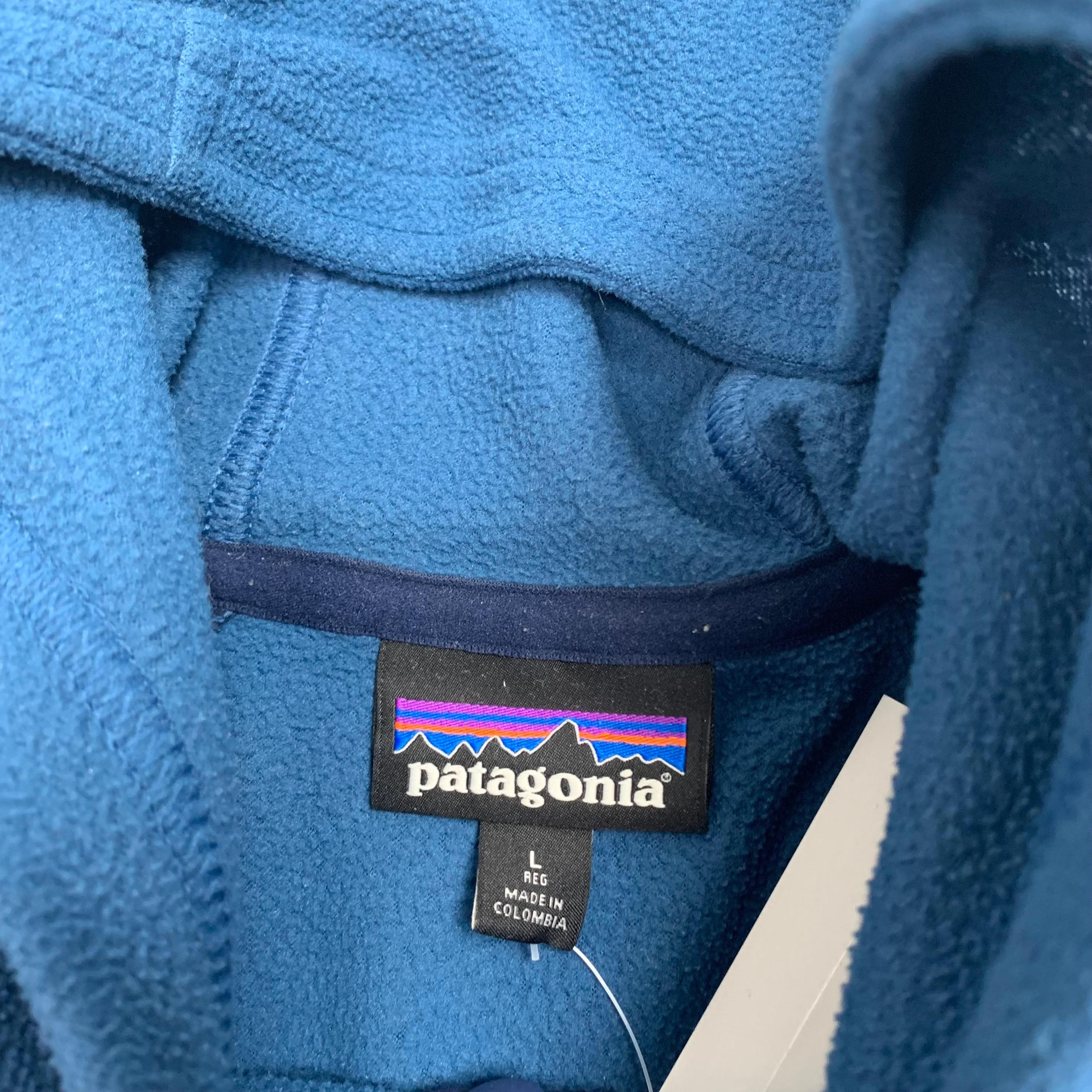 Patagonia Two Tone 1/4 Button Hoodie L