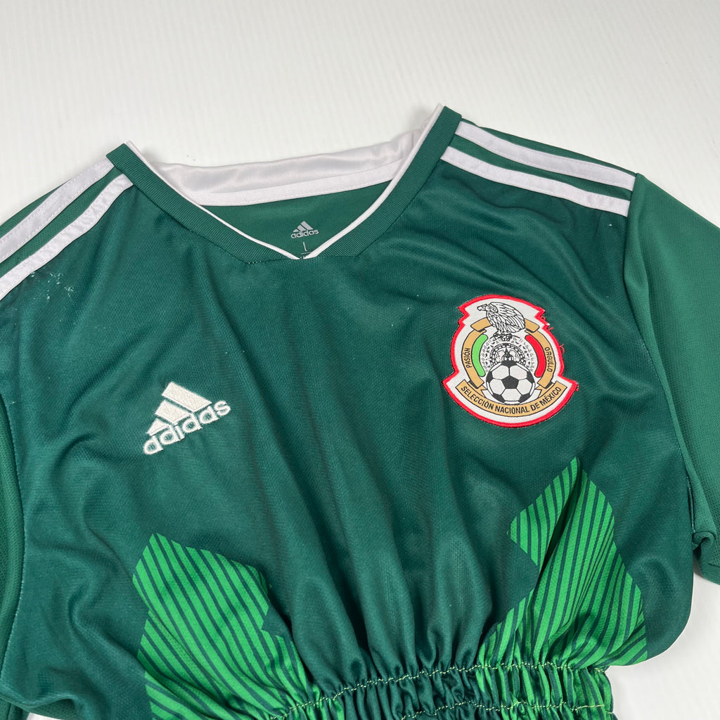 Rework Shirred Adidas Mexico Home Jersey Women's L