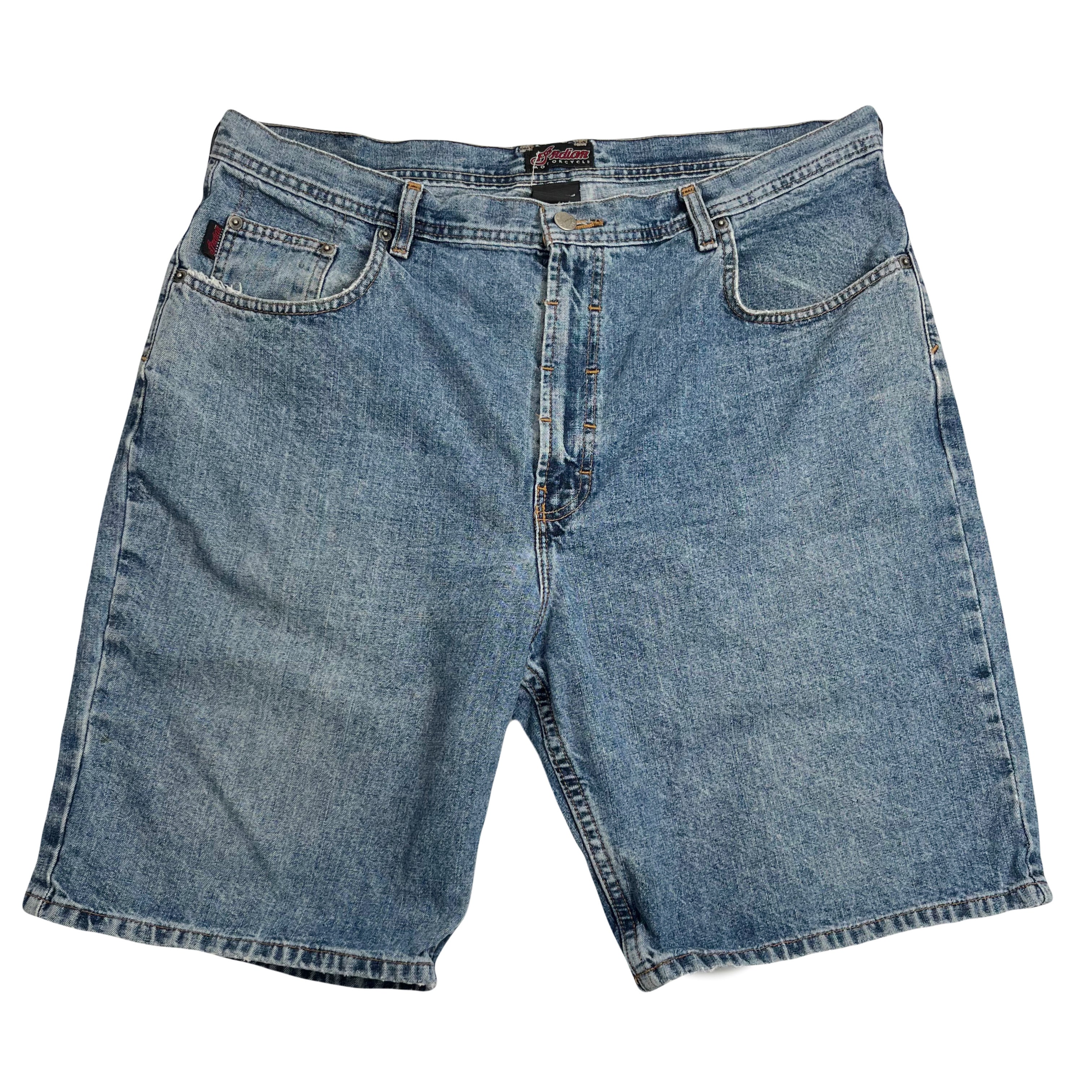 Vintage Indian Motorcycle Denim Shorts 38