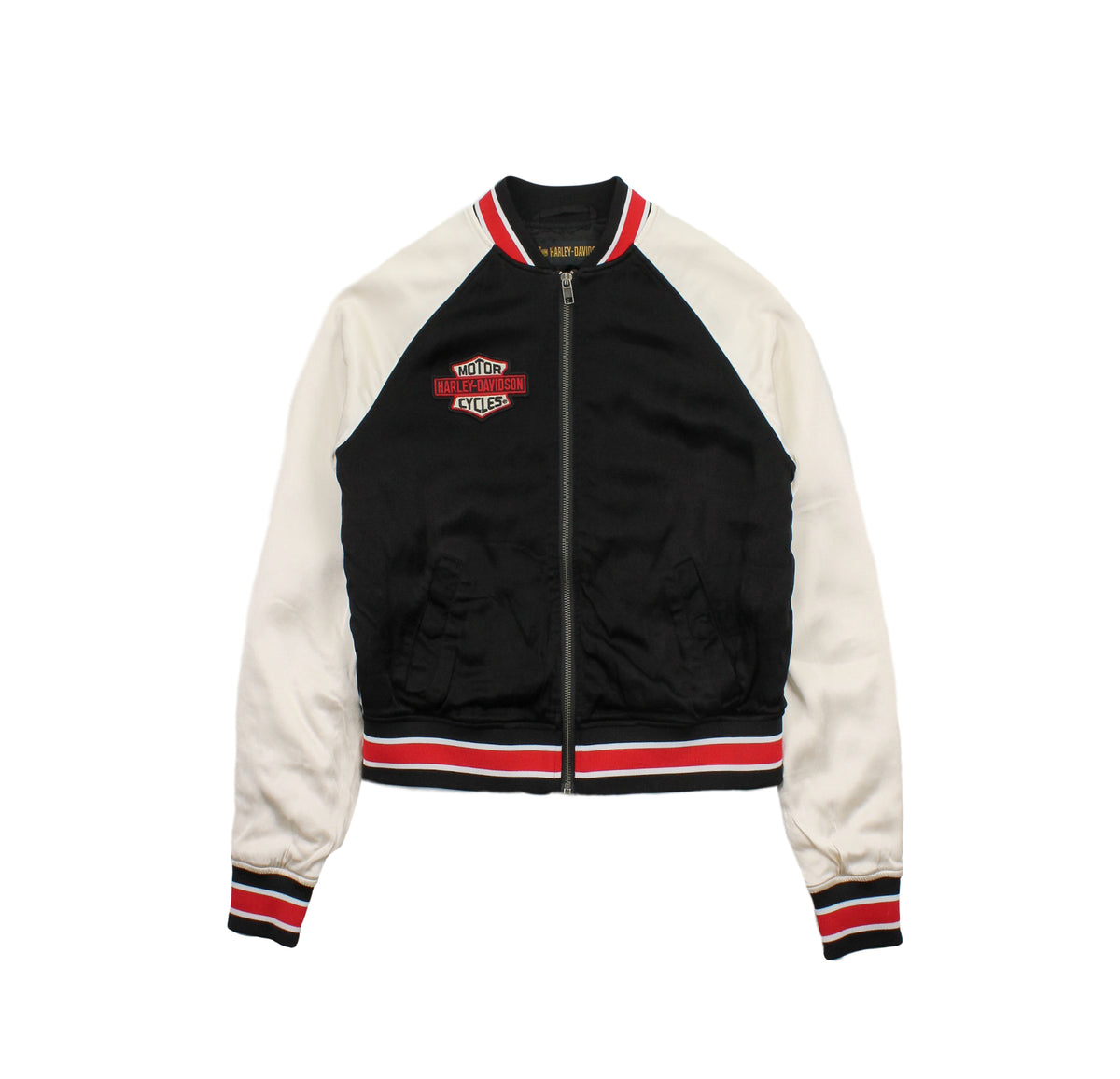Harley Davidson Eagle Satin Bomber Jacket S