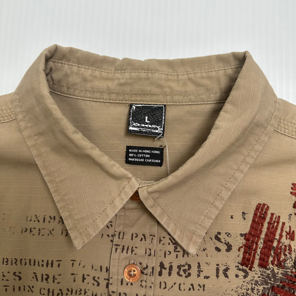Oakley Ripstop Military Button Up Shirt L