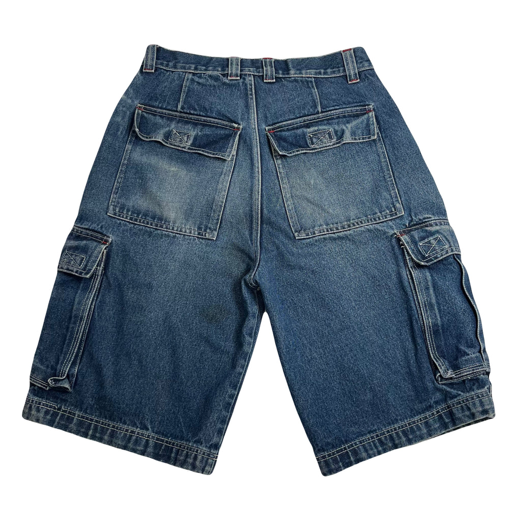 Clench Jeans Baggy Cargo Denim Shorts 32