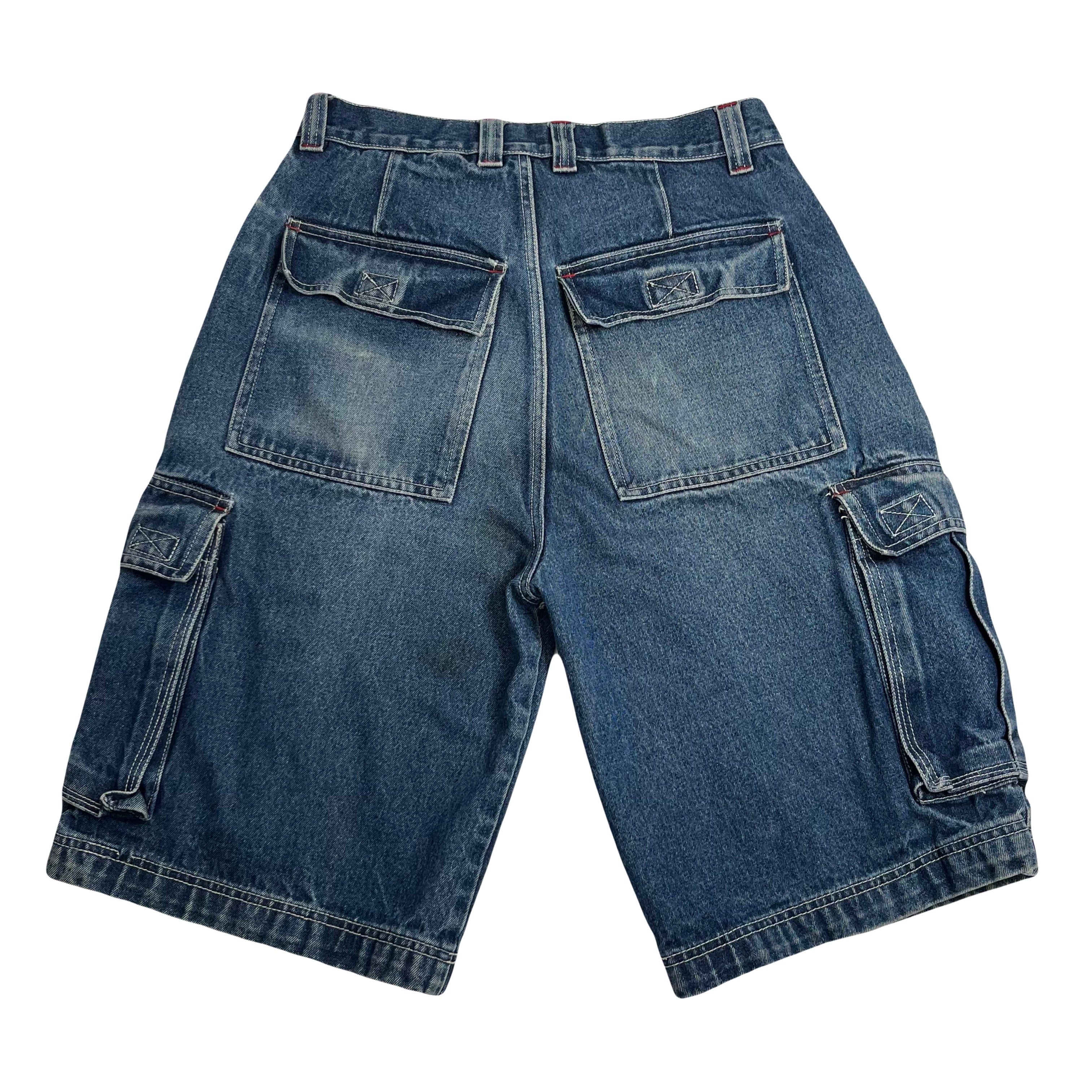 Clench Jeans Baggy Cargo Denim Shorts 32