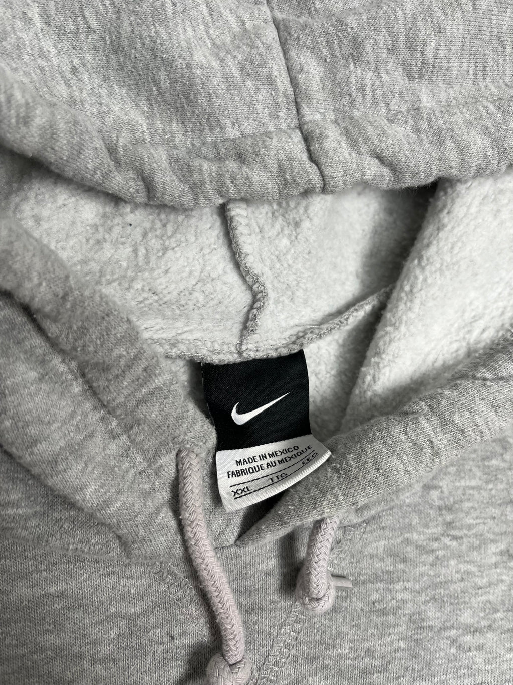 Y2K Nike Grey Centre Swoosh Hoodie 2XL