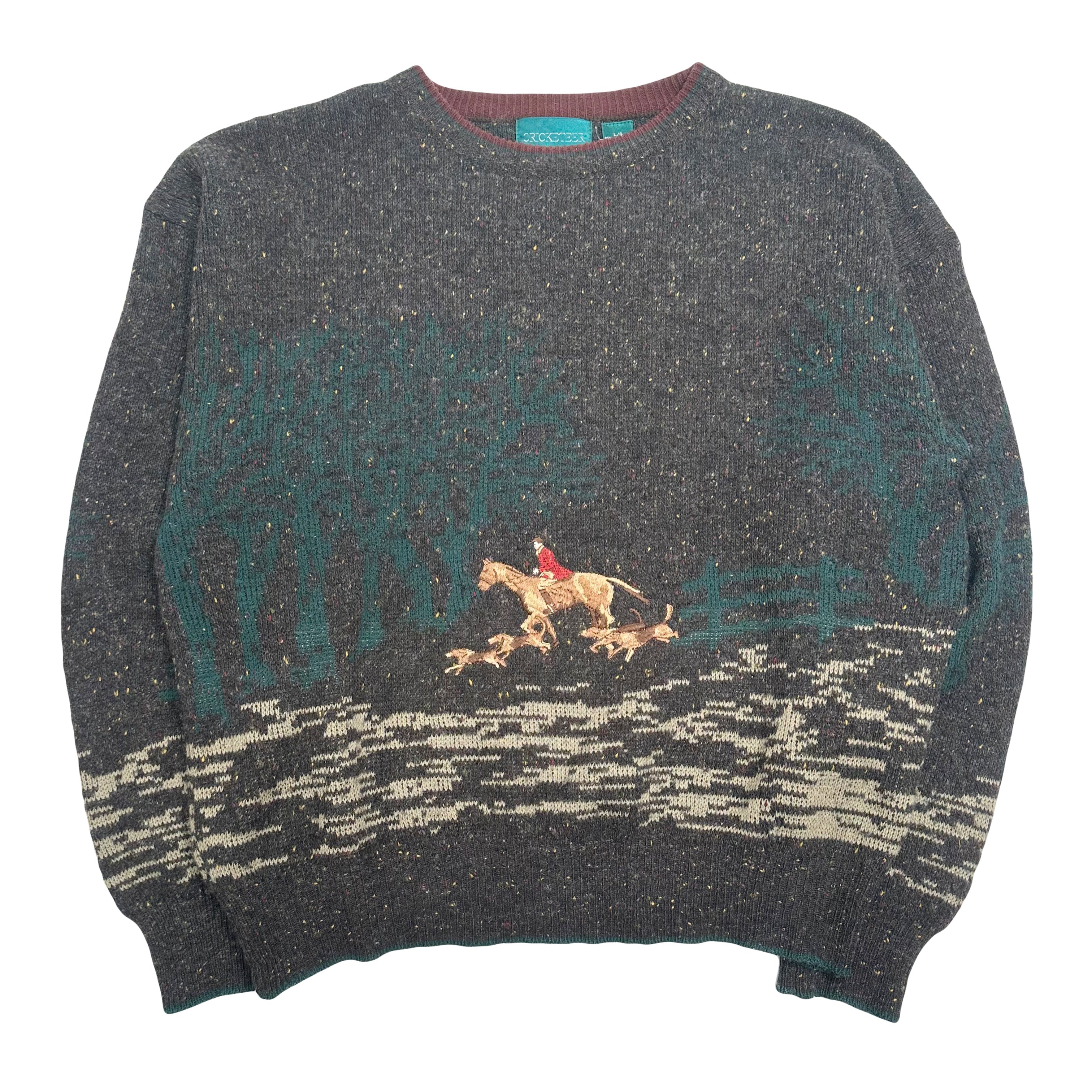 Vintage Cricketeer Horse Rider Knit Sweater L