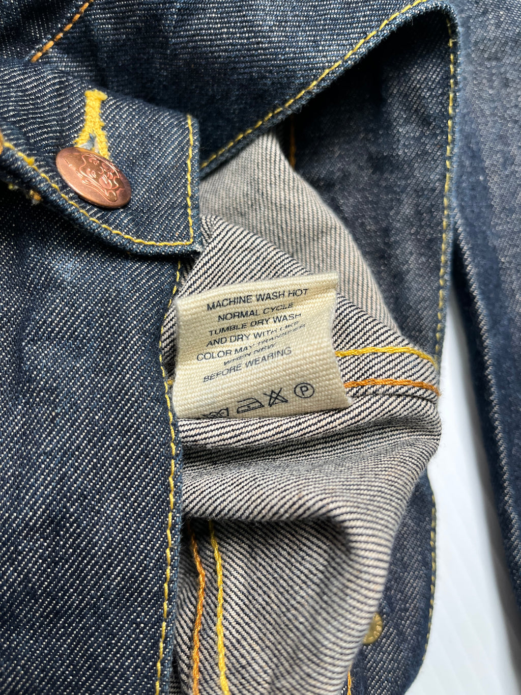 Evisu Maniacs Dark Wash Denim Jacket Women's XL