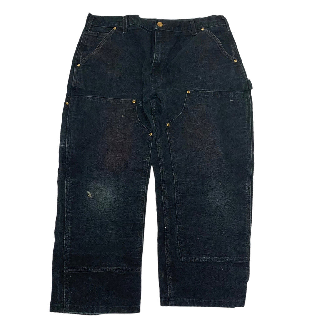 Carhartt Black Double Knee Denim 36x30 1114