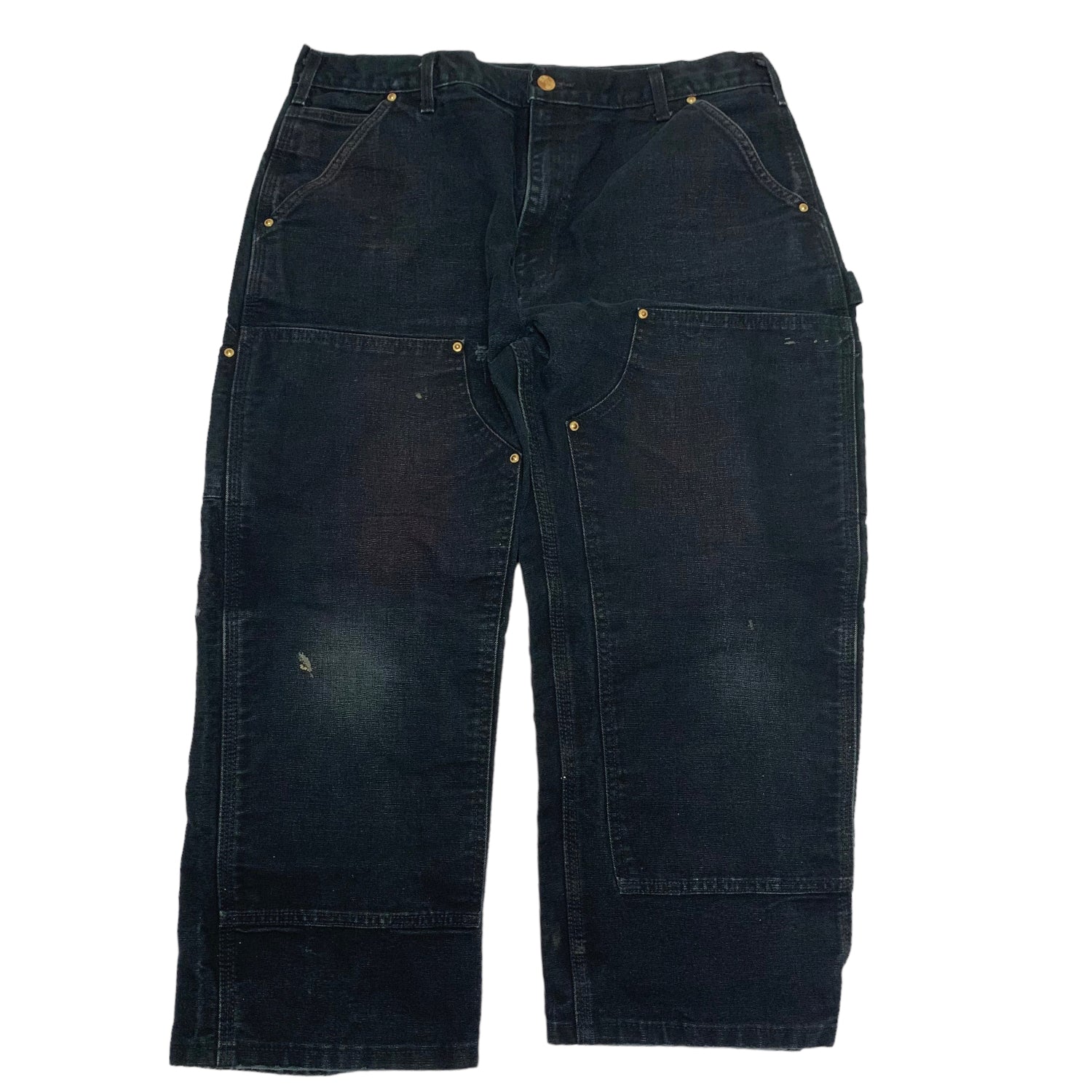 Carhartt Black Double Knee Denim 36x30 1114