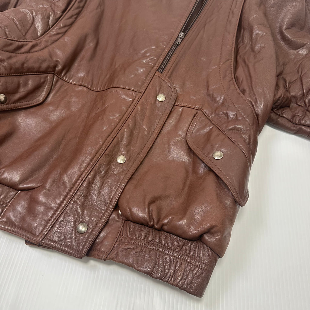 Vintage Bagatelle Leather Bomber Jacket M