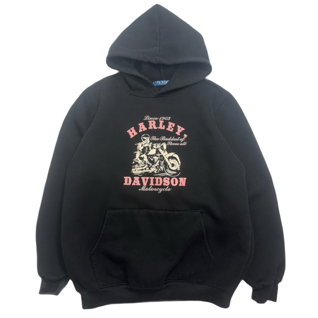 Harley Davidson Motorcycle Graphic Hoodie Women's XL