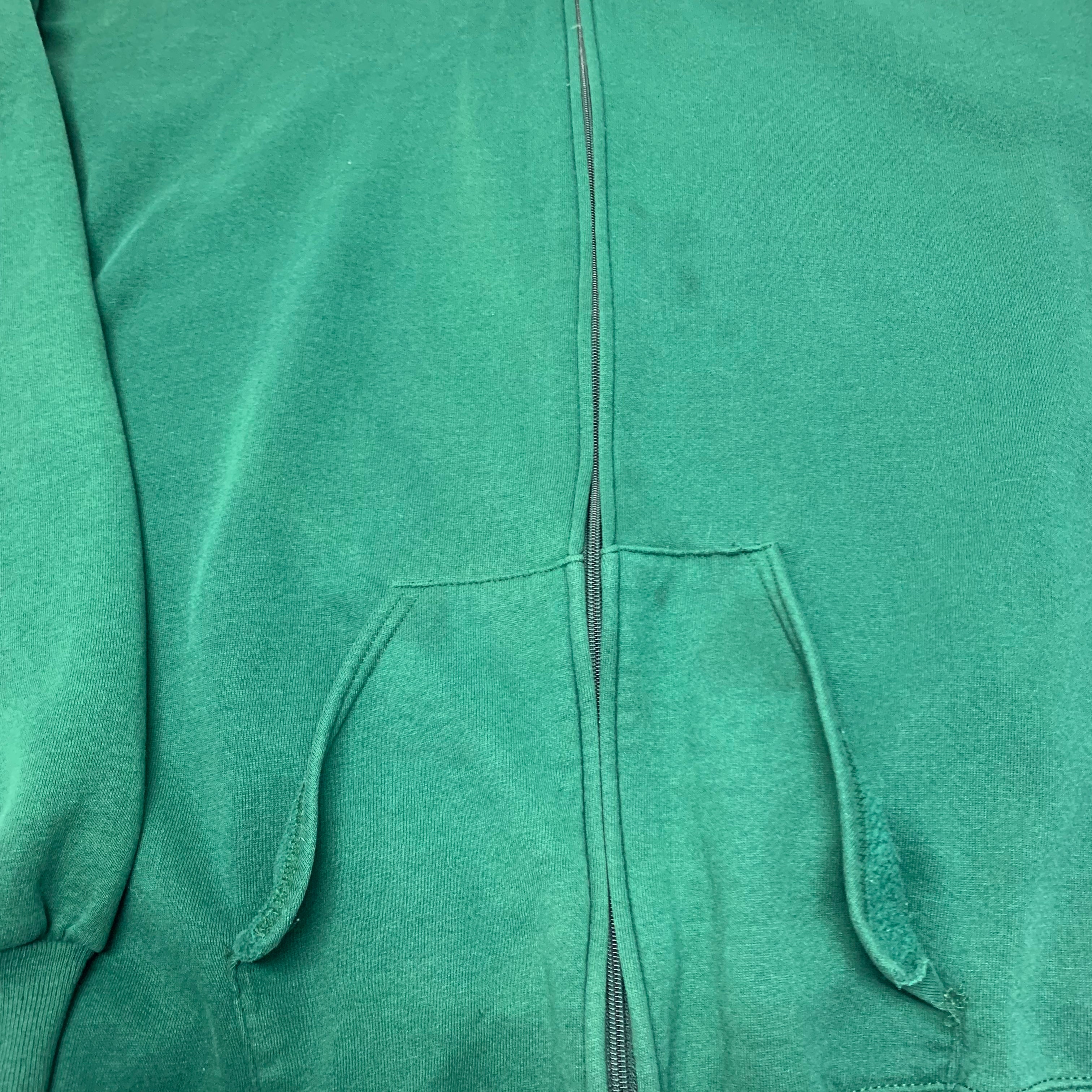 90s Green Russell Athletic ZipUp Hoodie XXL