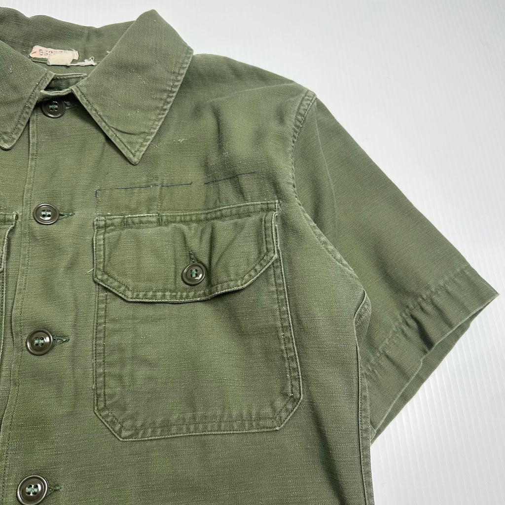 Vintage OG-107 Military Short Sleeve Button Up S