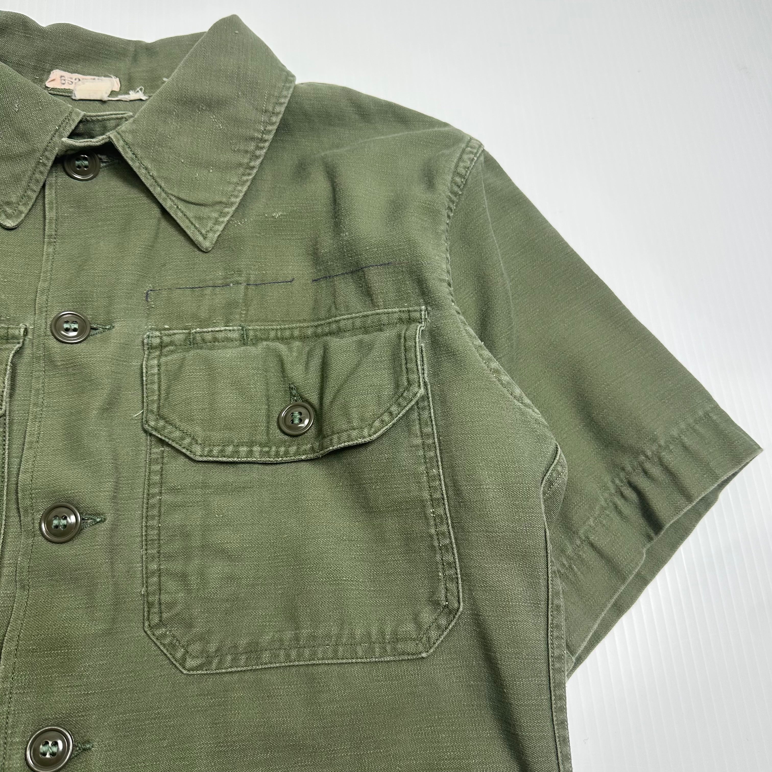 Vintage OG-107 Military Short Sleeve Button Up S