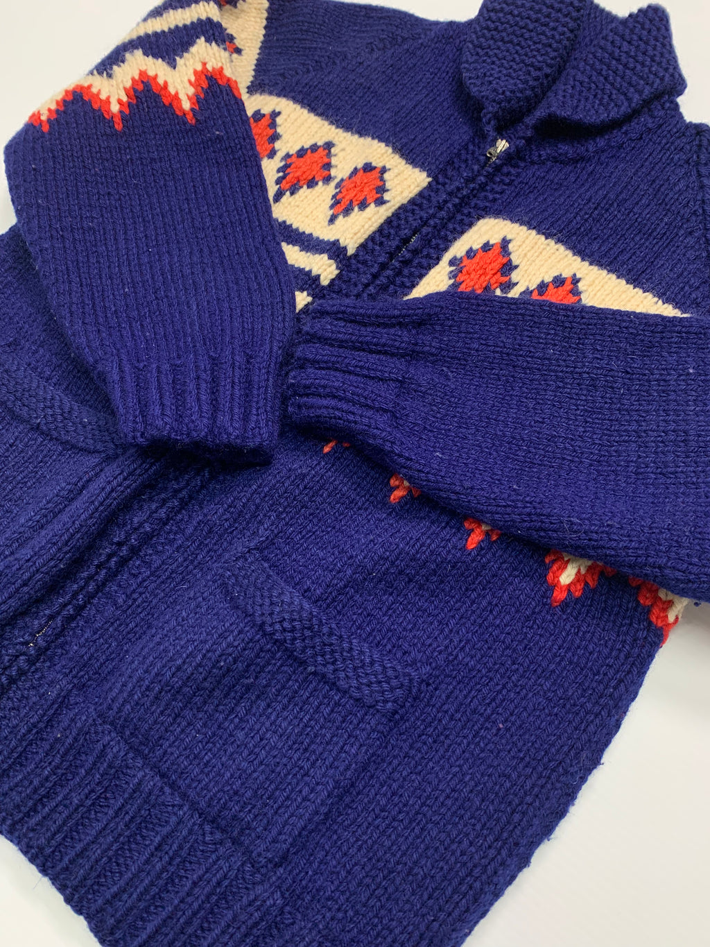 Vintage Full Zip Cowichan Sweater M