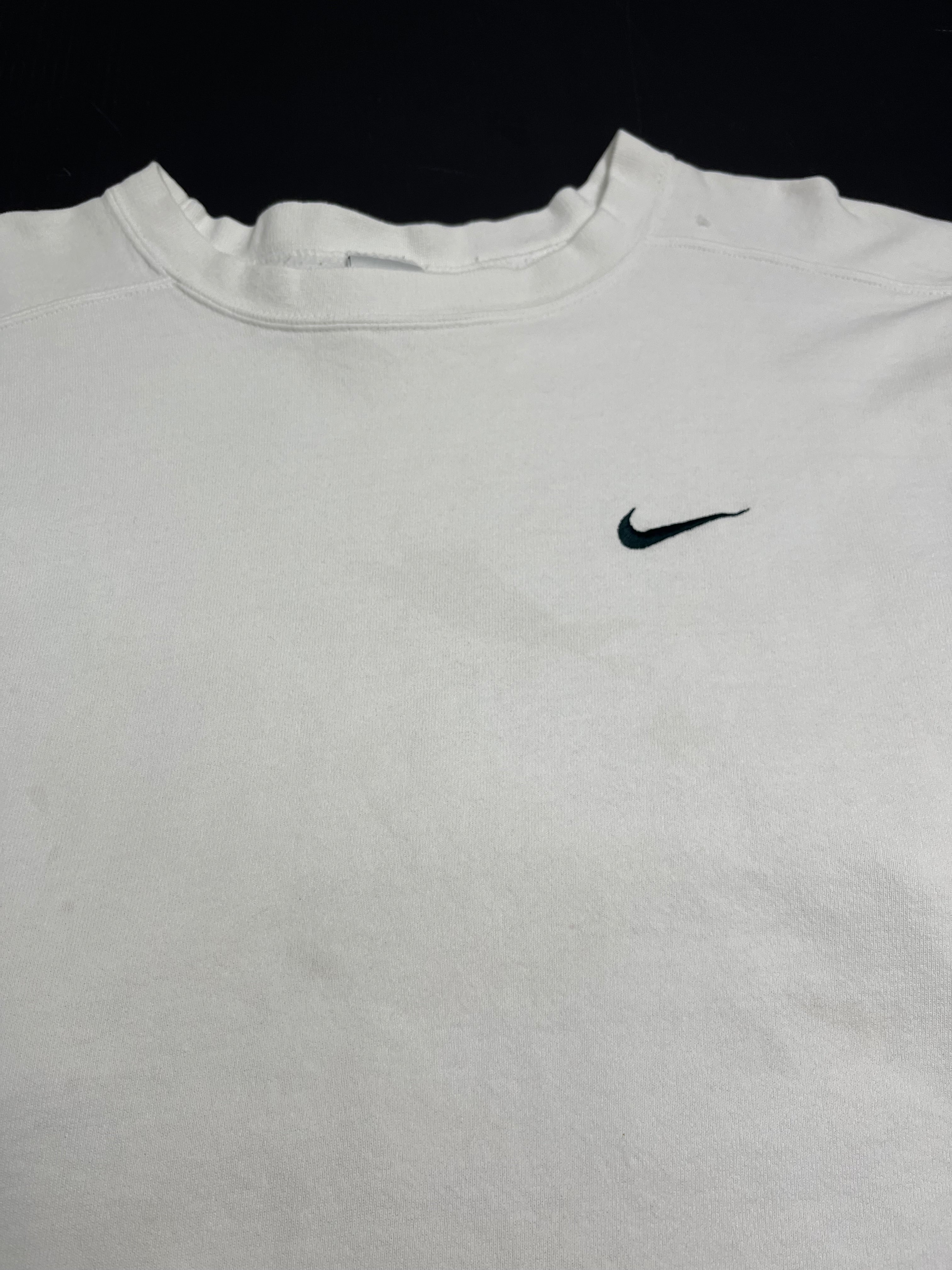 90s Nike White Swoosh Crewneck L