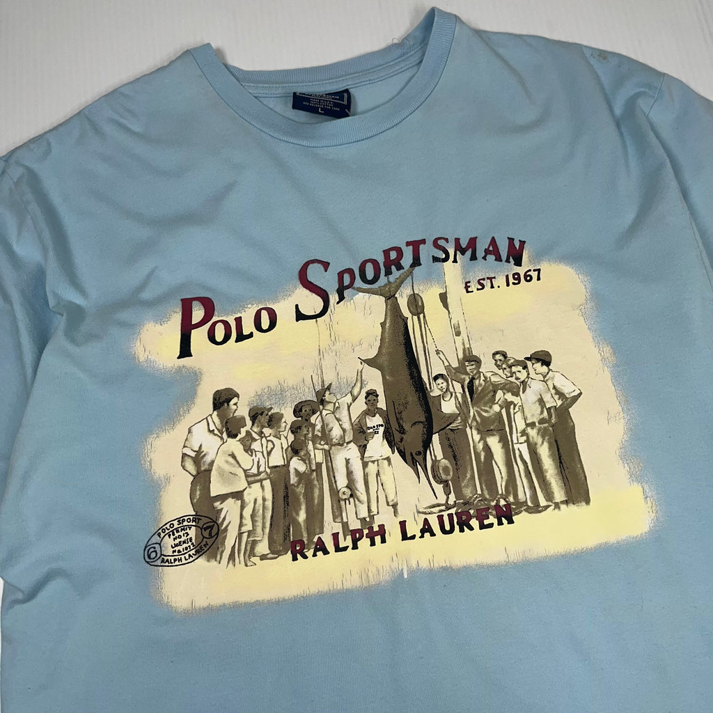 Vintage Polo Ralph Lauren Sportsman Graphic Tee L
