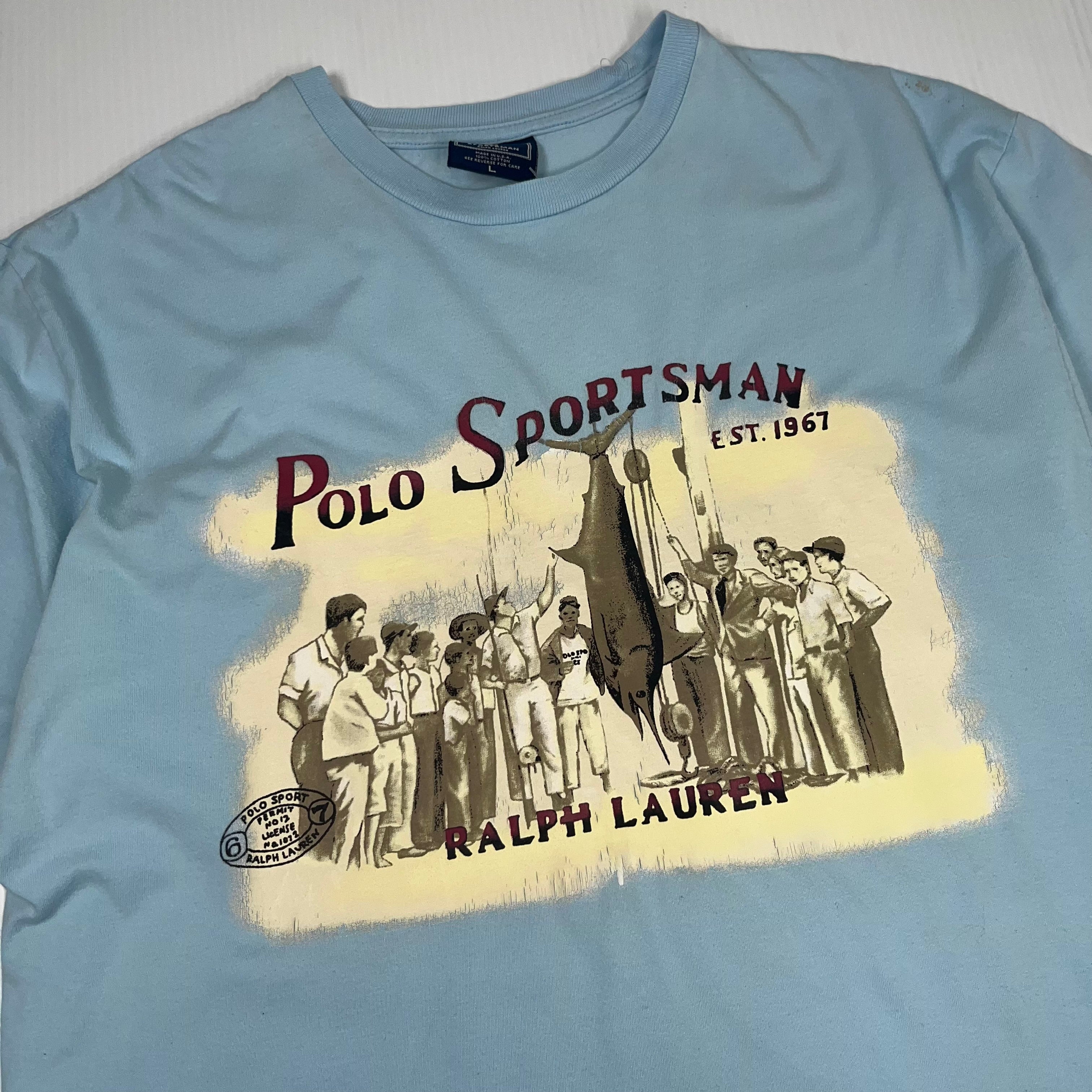 Vintage Polo Ralph Lauren Sportsman Graphic Tee L