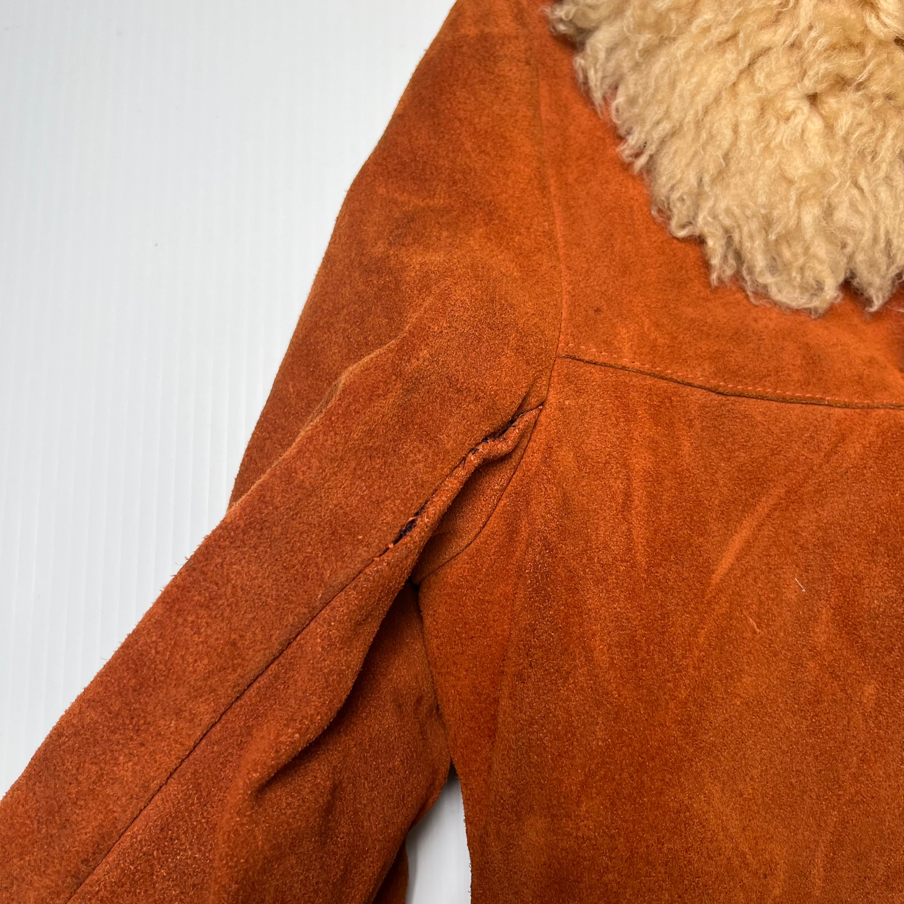 Vintage Sherpa Lined Suede Jacket Women's 6