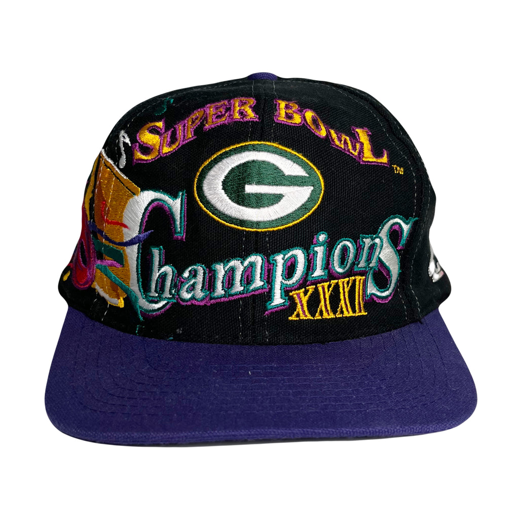 90s Super Bowl XXXI Champs Green Bay Packers Snapback Hat