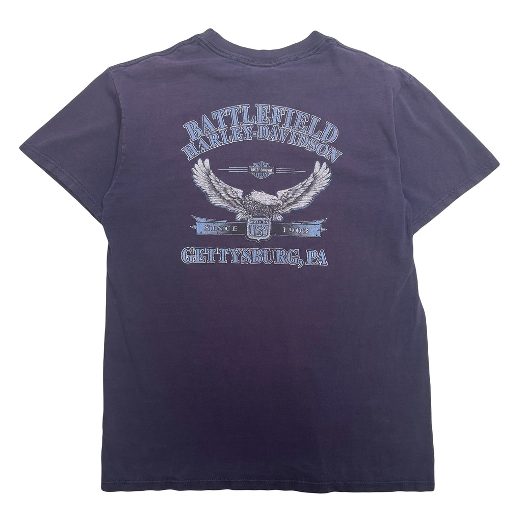 Vintage Harley Davidson Gettysburg Distressed Tee M