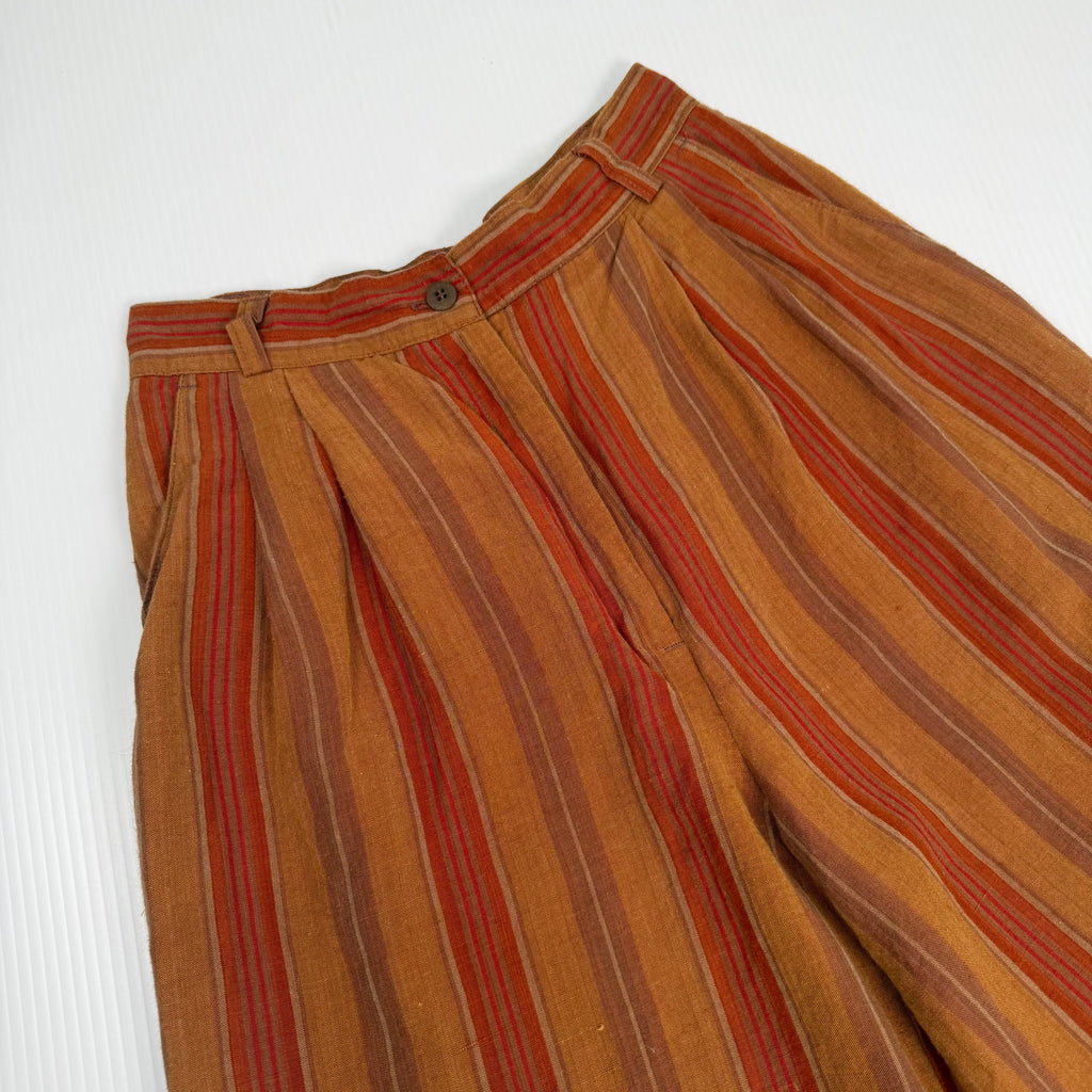 Vintage Daniel Hechter Striped Pleated Baggy Shorts Women's 6